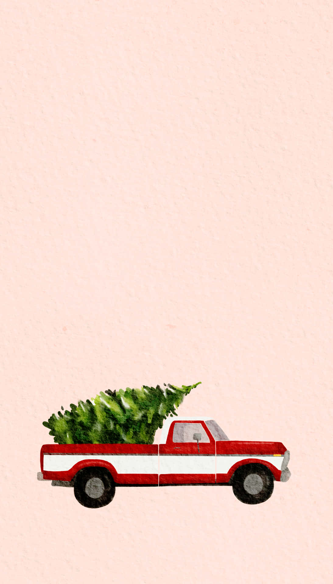 An Old Fashioned Christmas With A Vintage Truck Background