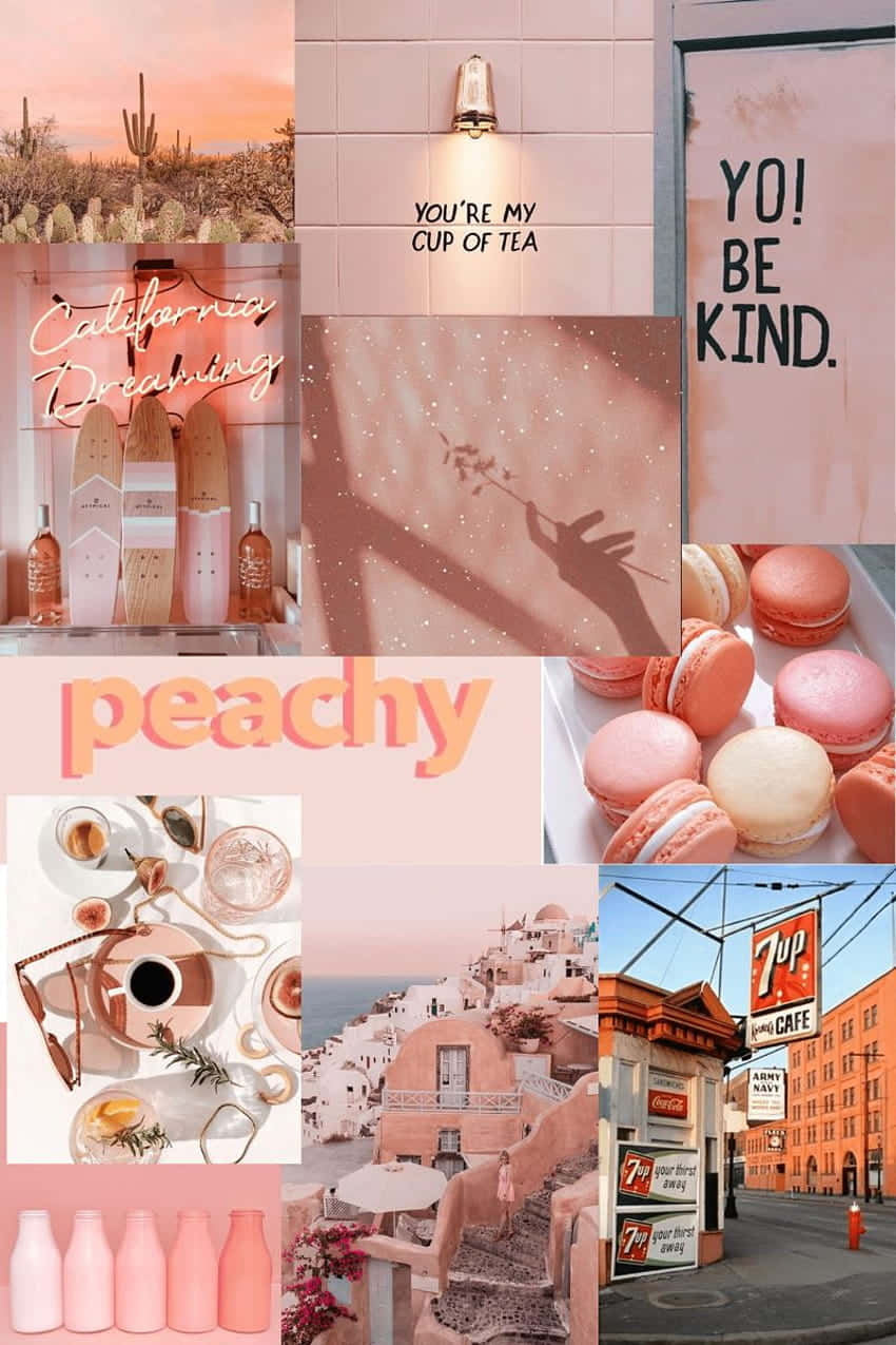 An Orange & Peach Aesthetic That Radiates A Feeling Of Joy And Sunshine. Background