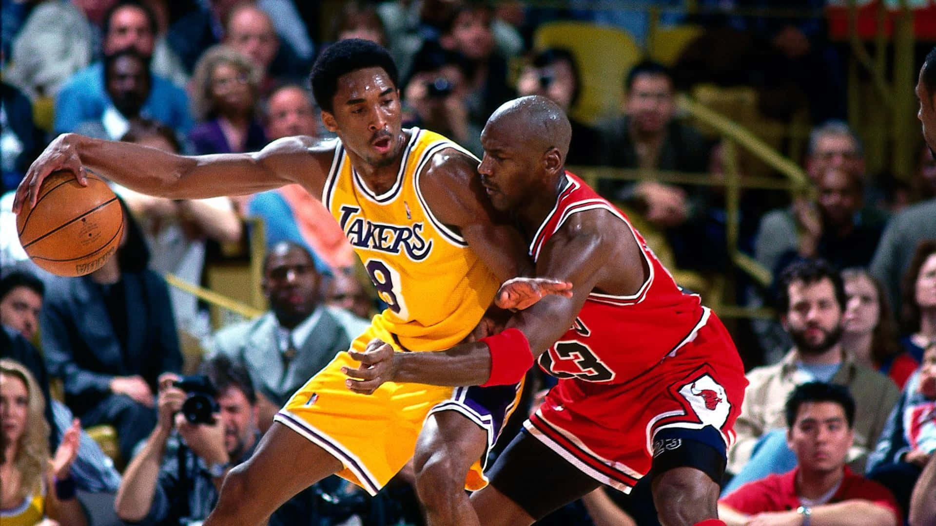 An Unforgettable Duo - Kobe Bryant And Michael Jordan Background