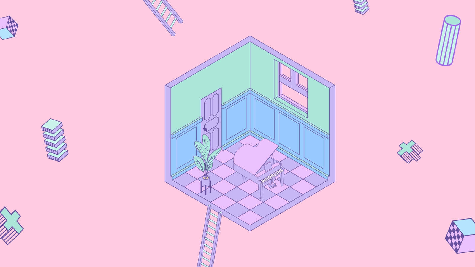 An Up-close Look At A Retro Pc Background