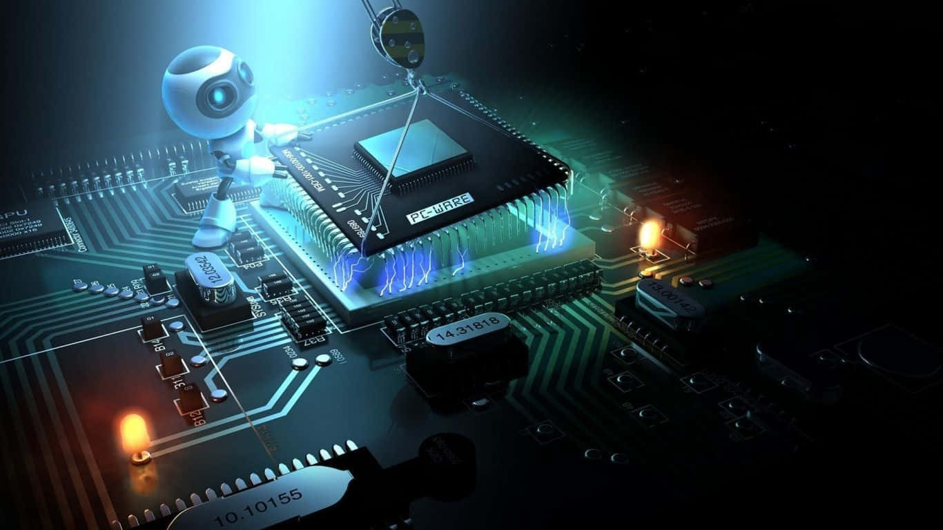 An Up Close Look Of A Modern Laptop Featuring A 1366 X 768 Resolution Screen Background