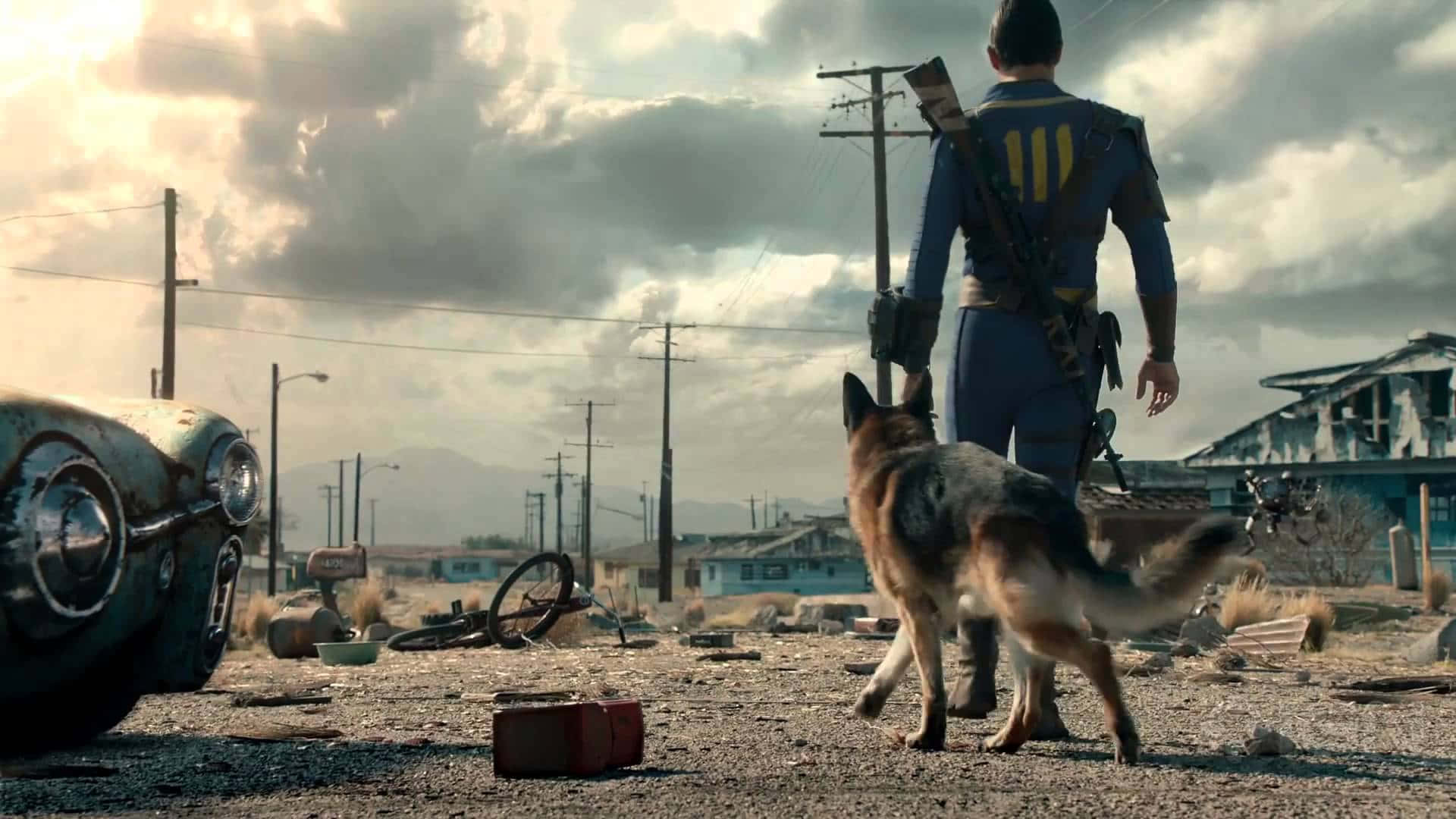 An Up Close View Of An Advanced Fallout 4 Gaming Computer. Background