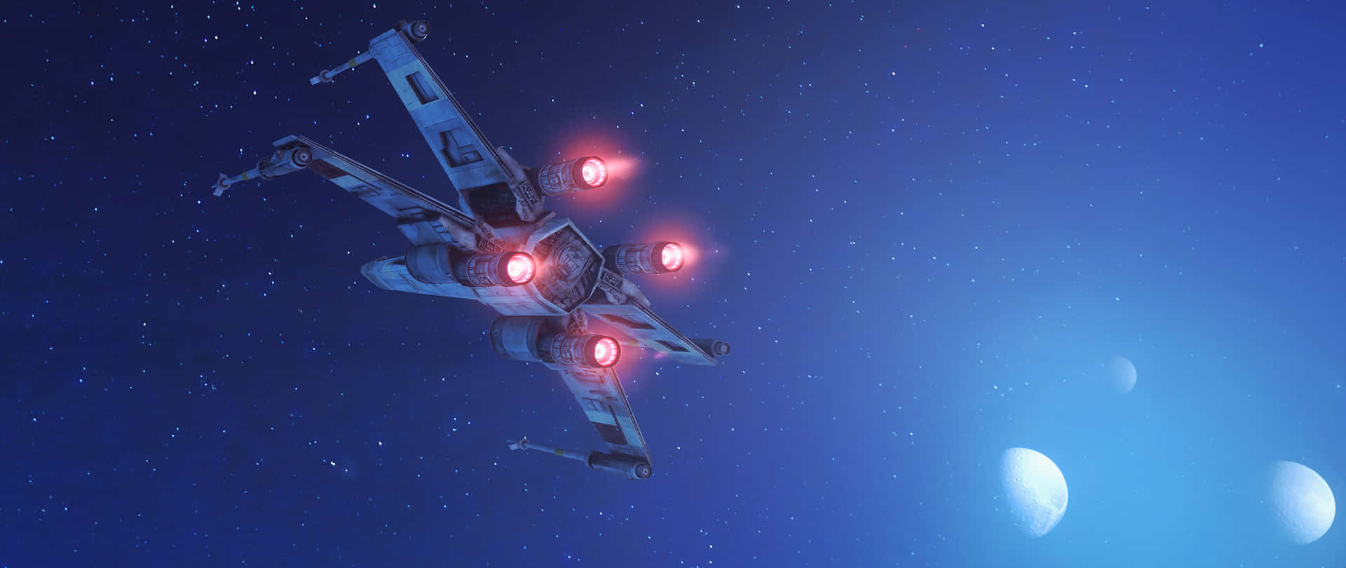 An X-wing Fighter Preparing For Takeoff Background