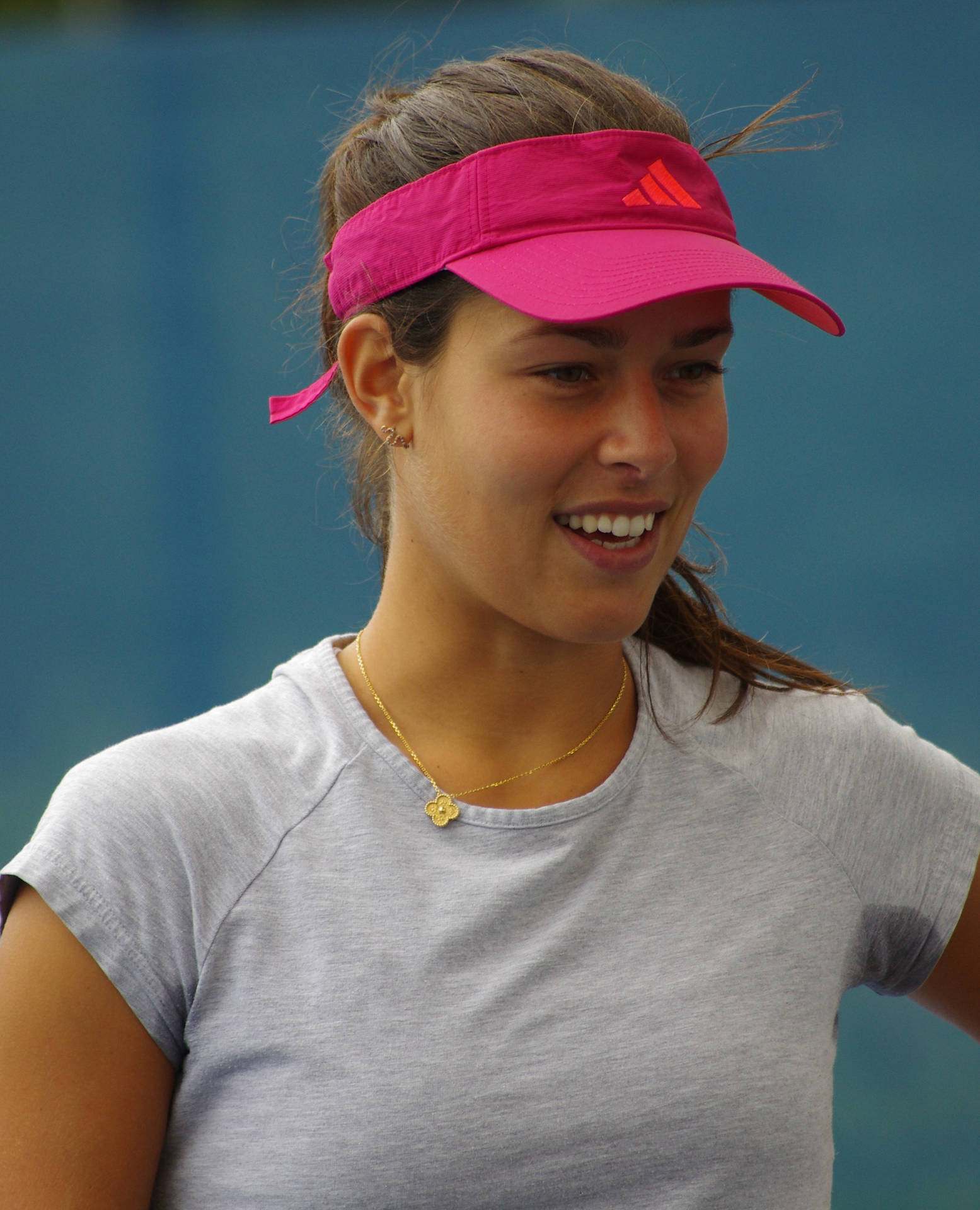 Ana Ivanovic In Action During A Tennis Match.