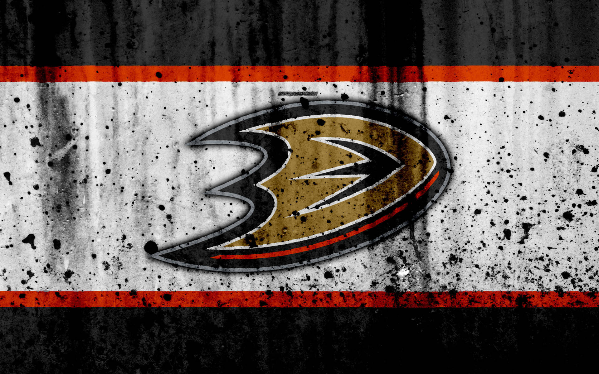 Anaheim Ducks Grungy Paint Background