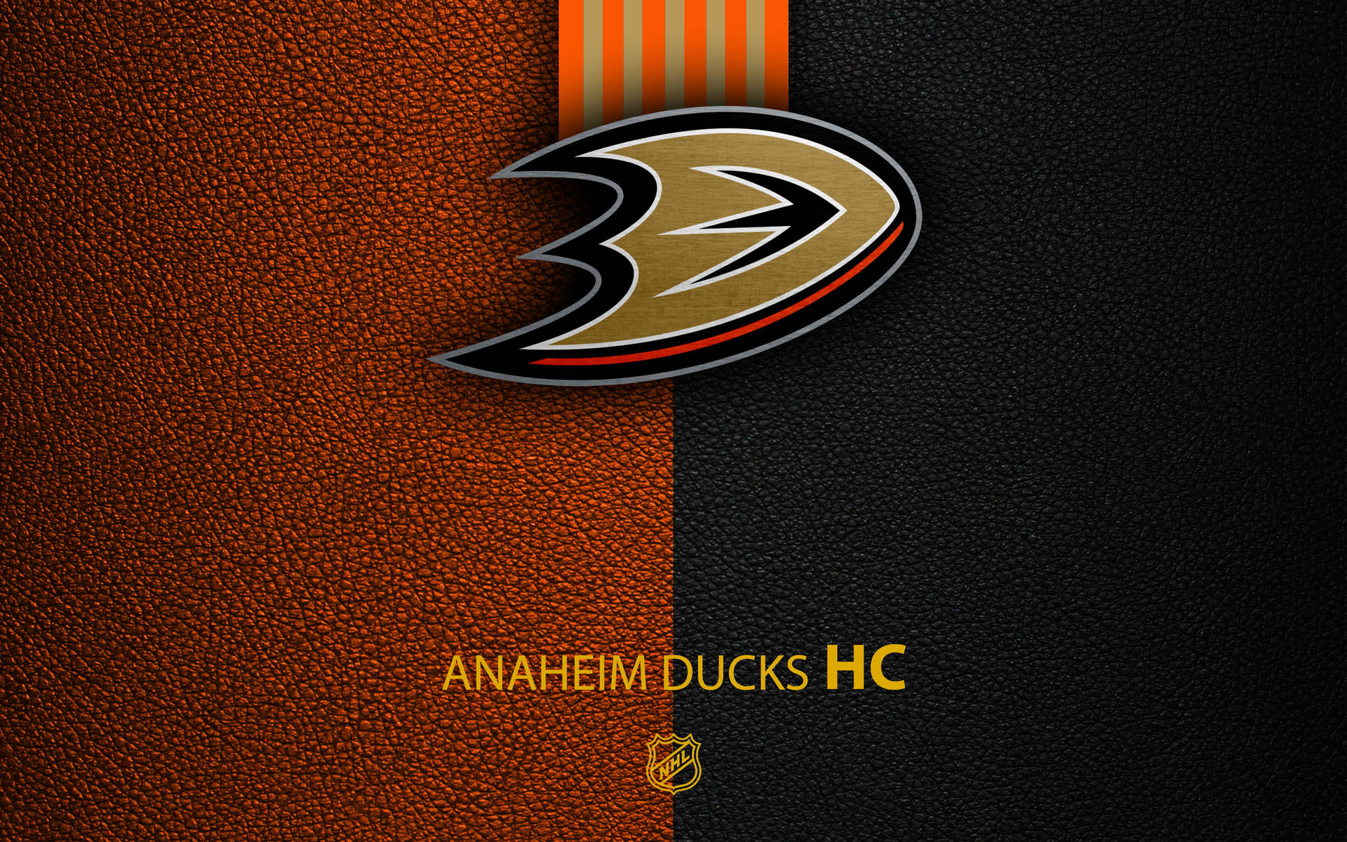 Anaheim Ducks Leather Art Background