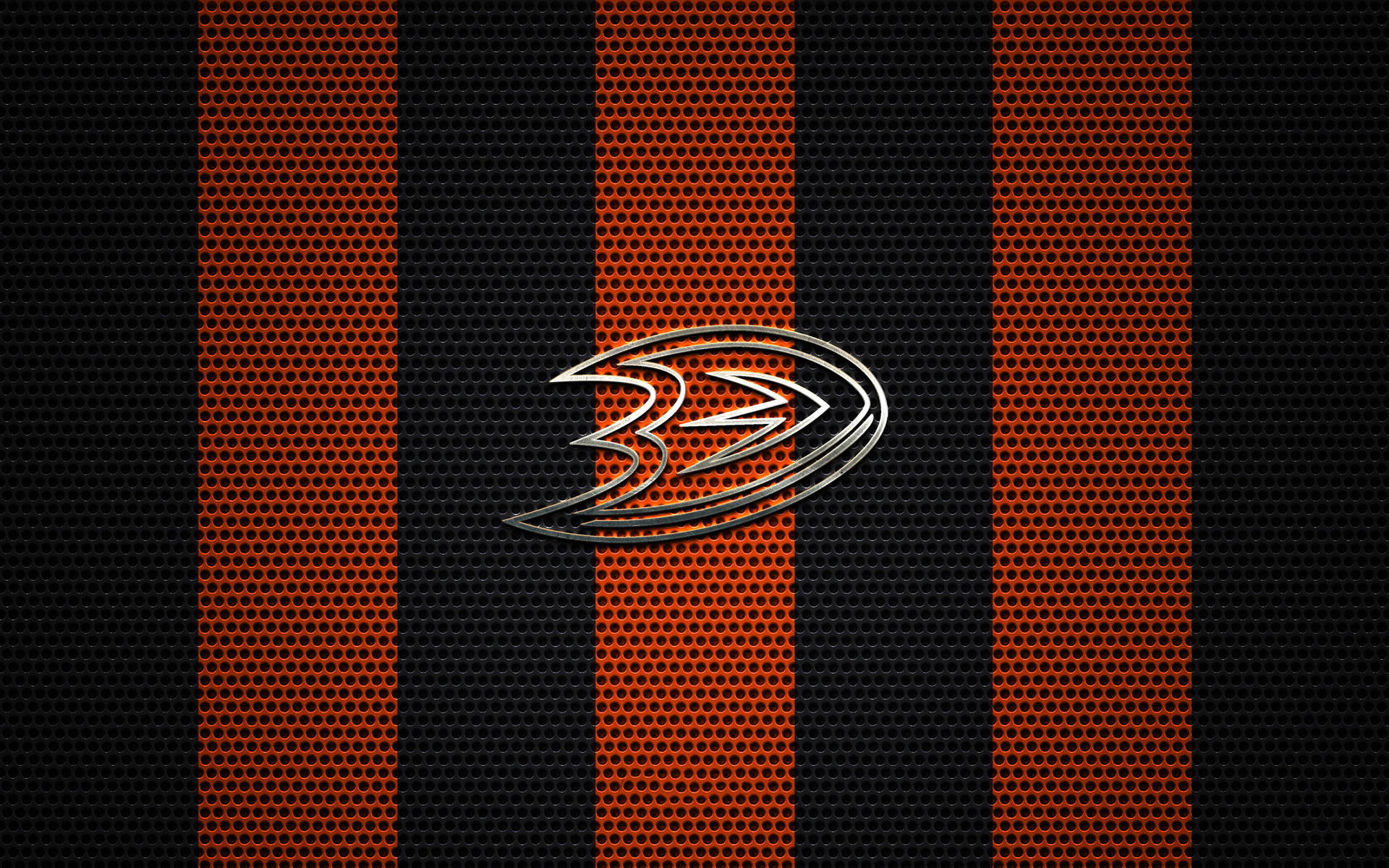 Anaheim Ducks Logo On Mesh Background Background