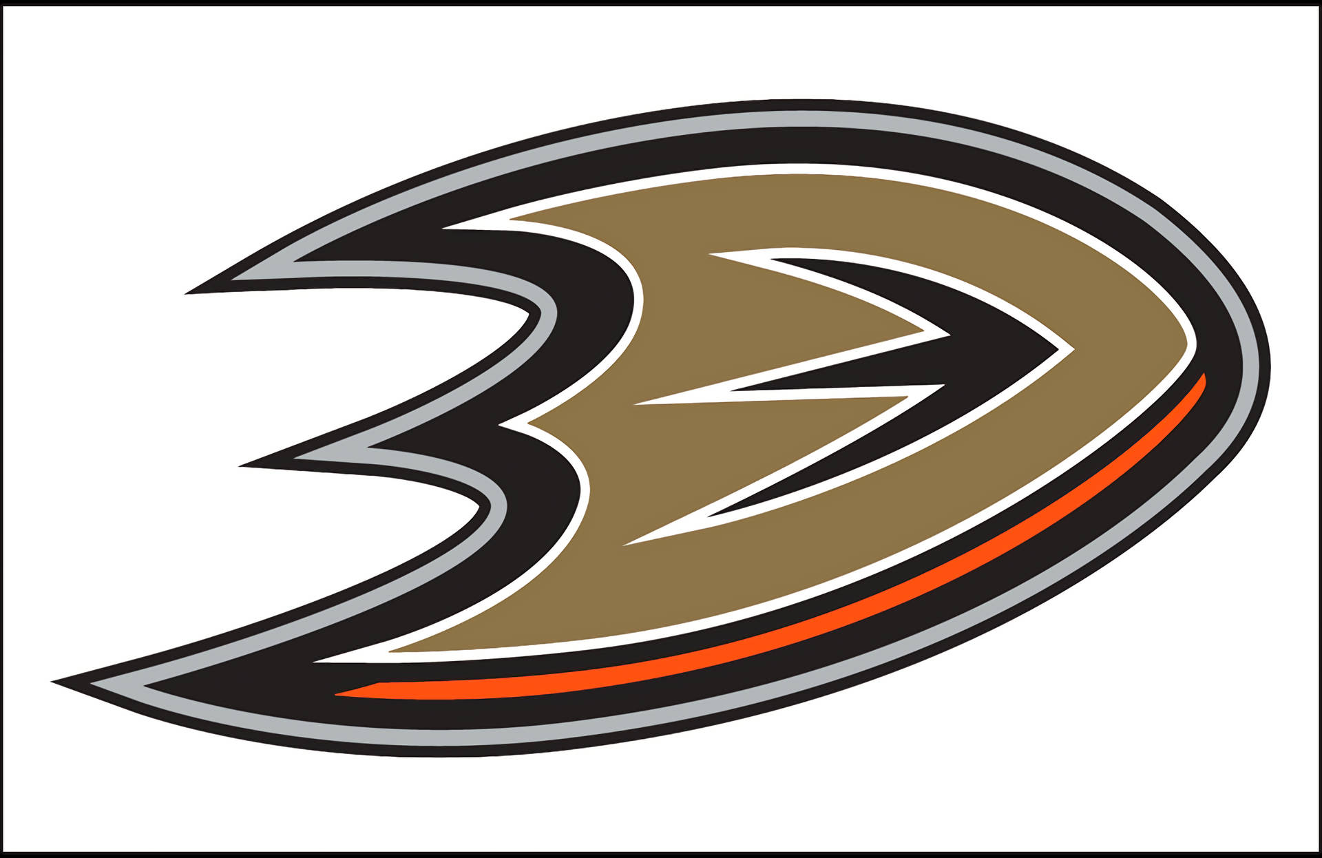 Anaheim Ducks Logo On White Background Background