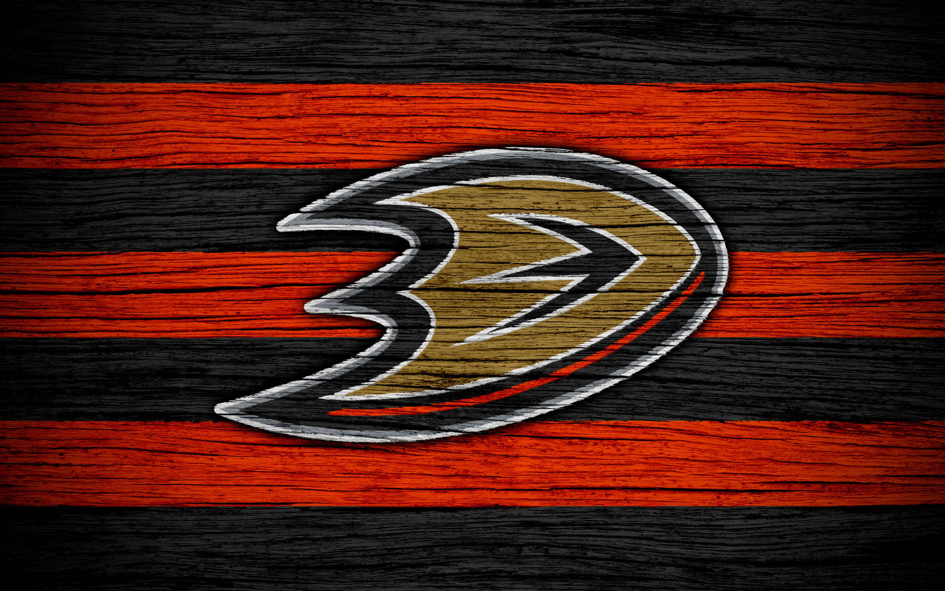 Anaheim Ducks Wooden Stripes Art Background