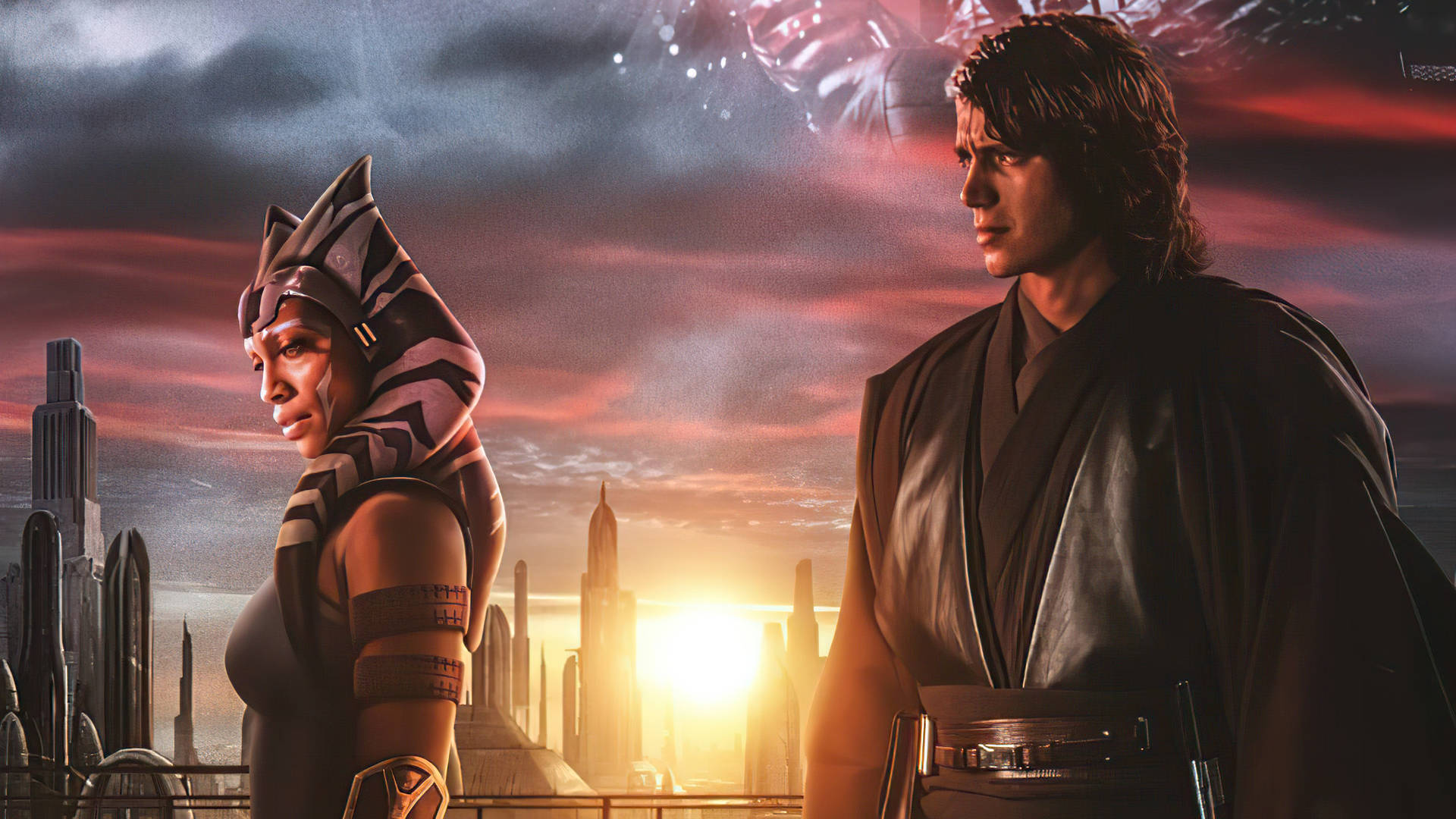 Anakin With Ahsoka Tano Background