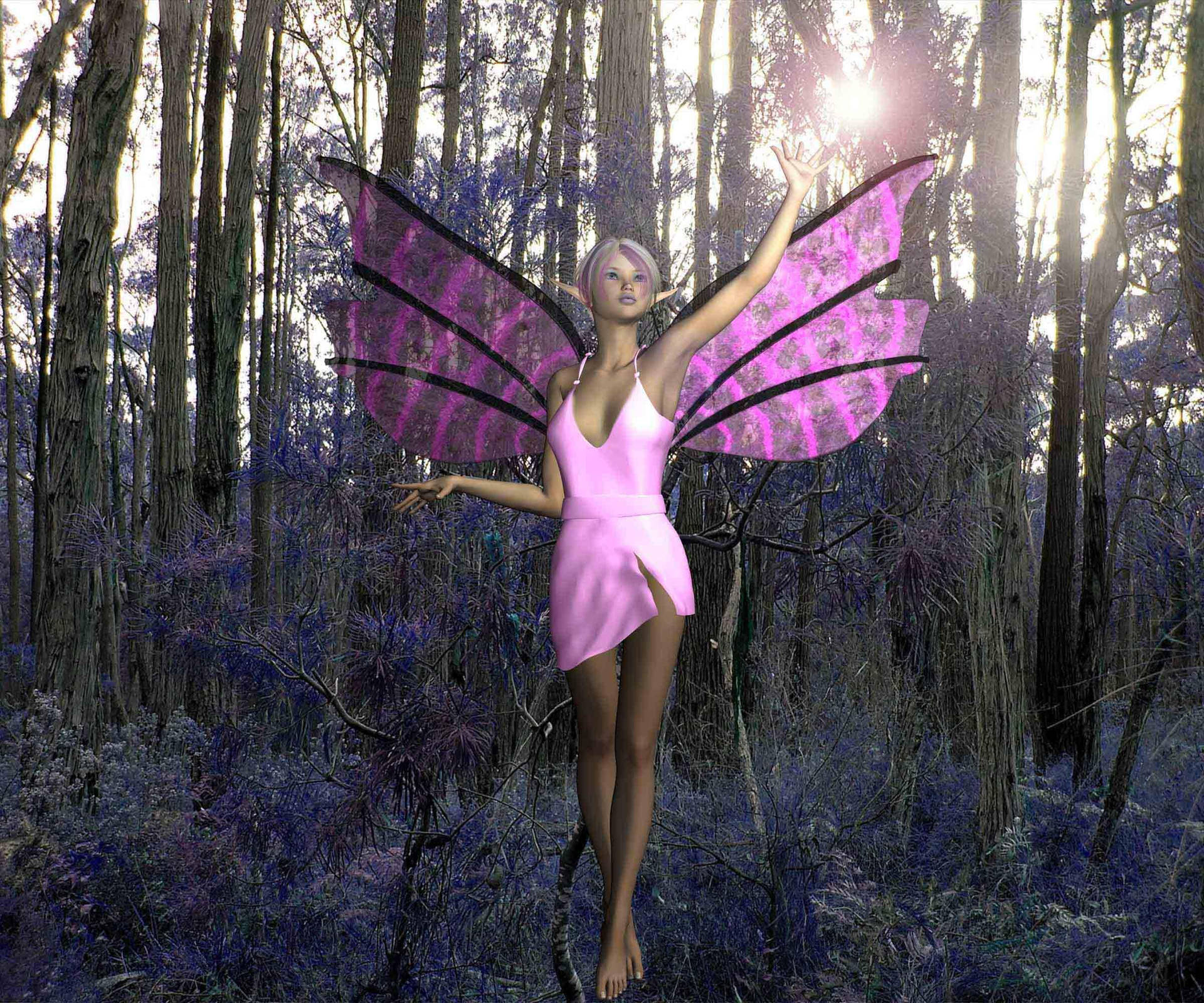 Anasi Pink Fairy Background