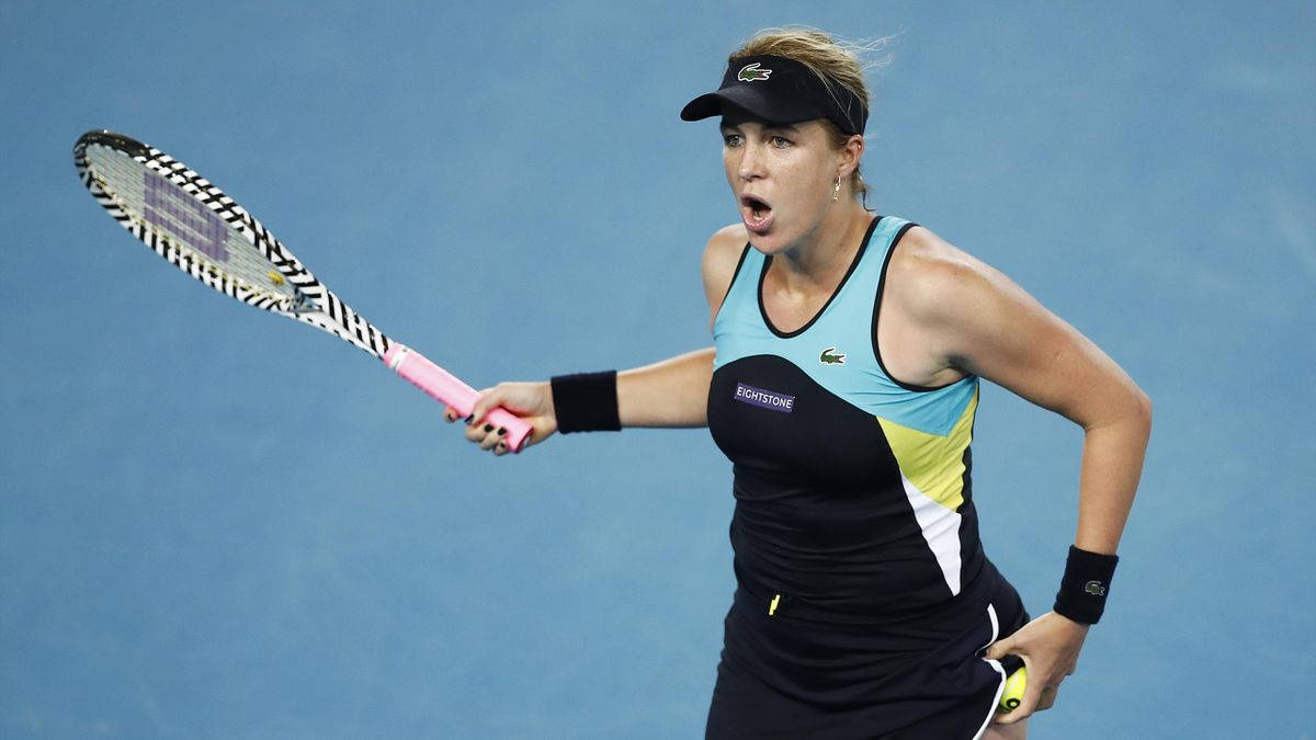 Anastasia Pavlyuchenkova Shouting During Match Background