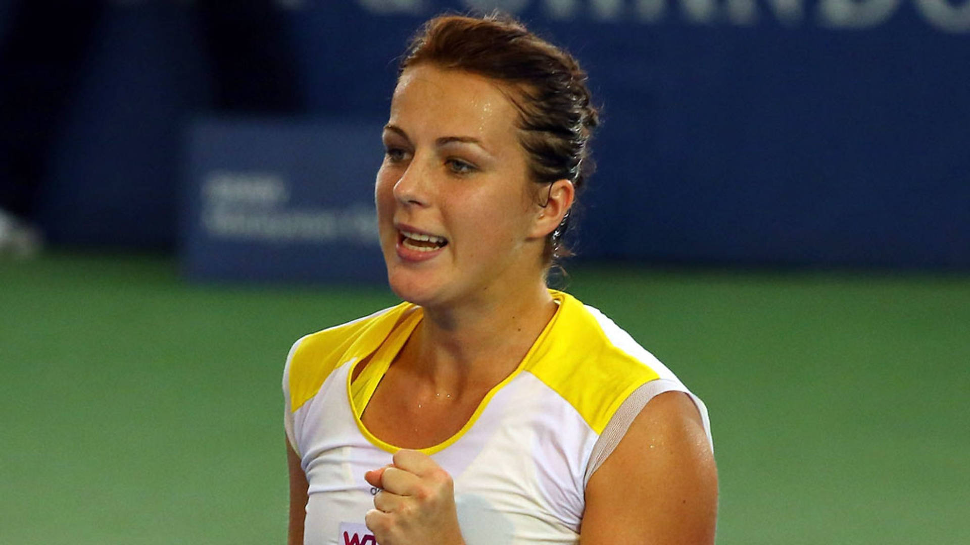 Anastasia Pavlyuchenkova Speaking In Interview Background