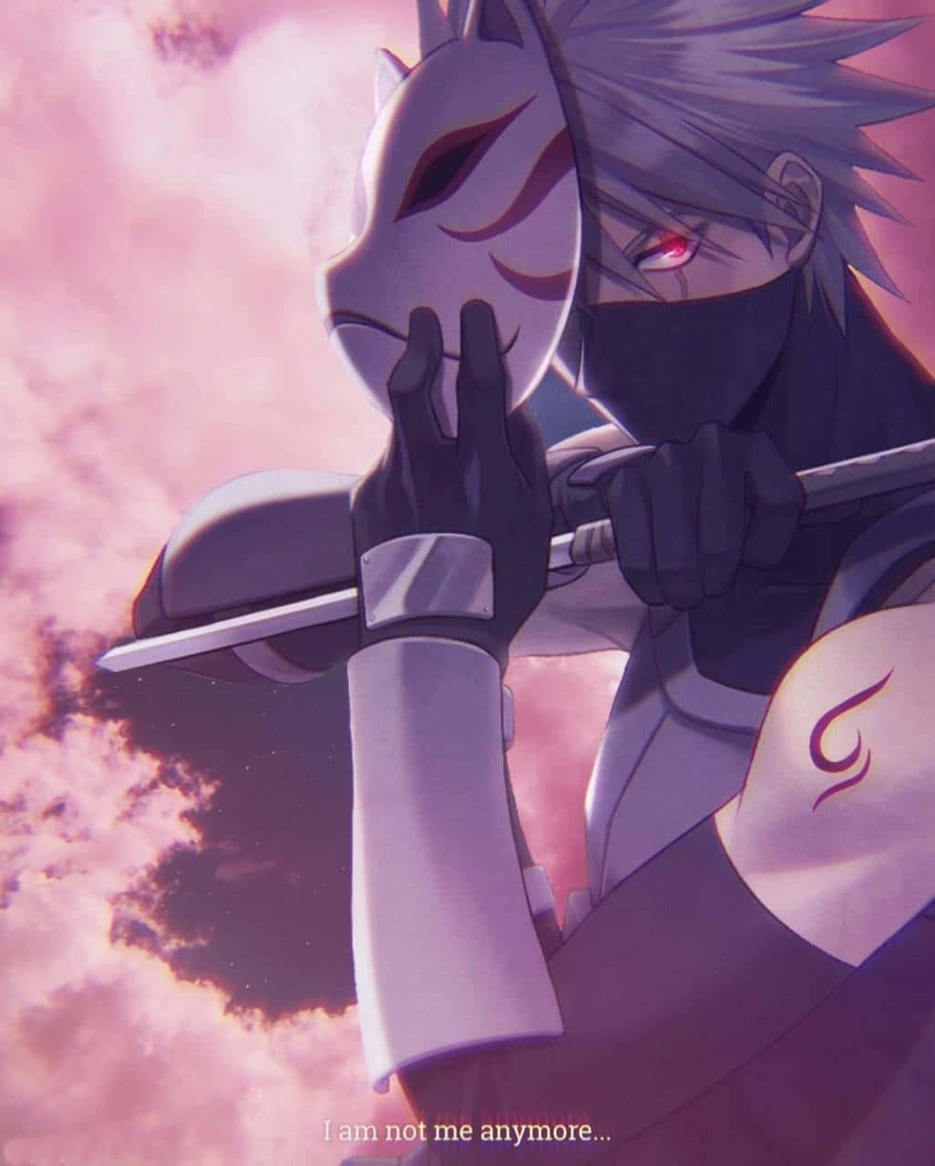 Anbu Mask Sad Kakashi Sharingan Background