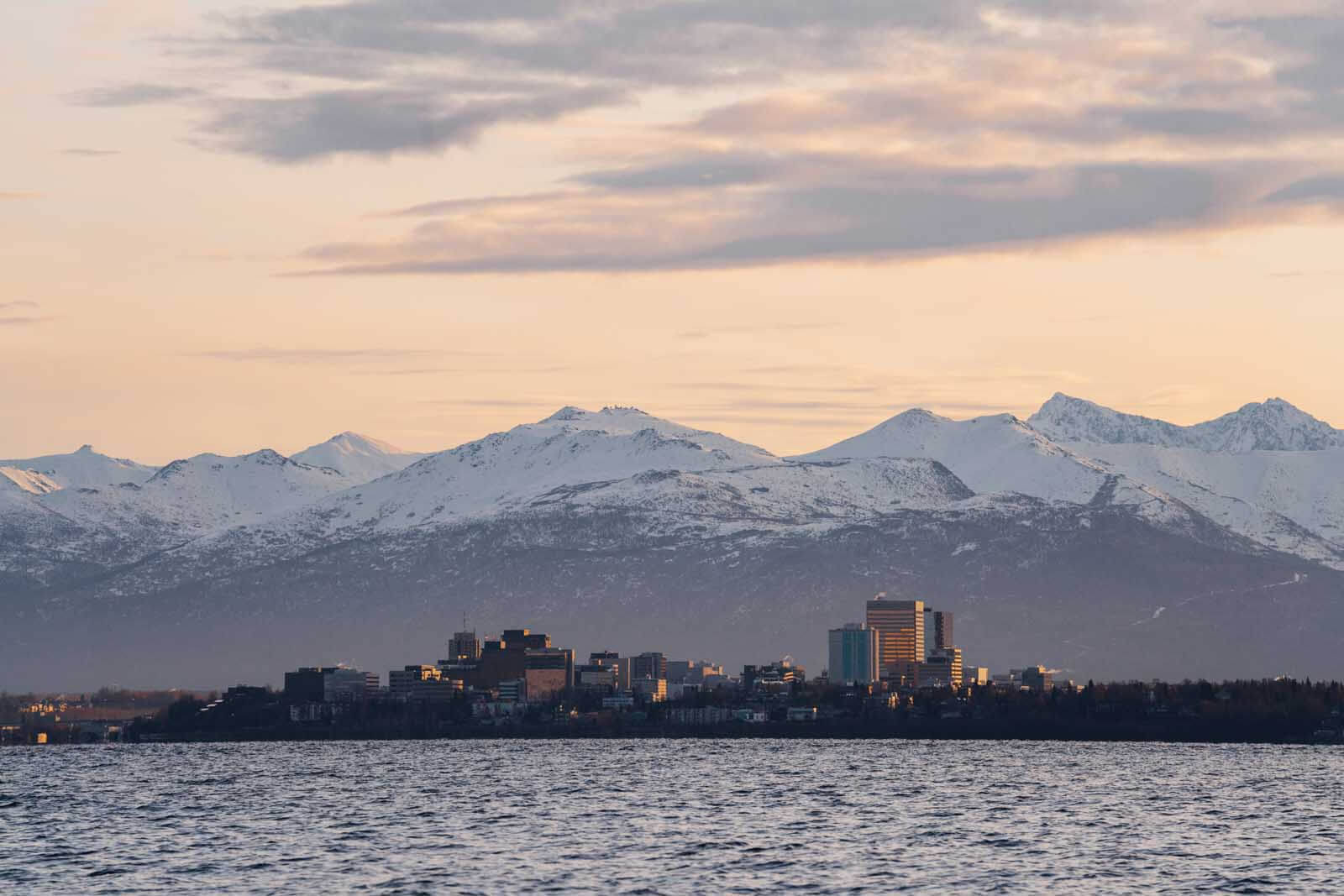 Anchorage In Distance Background