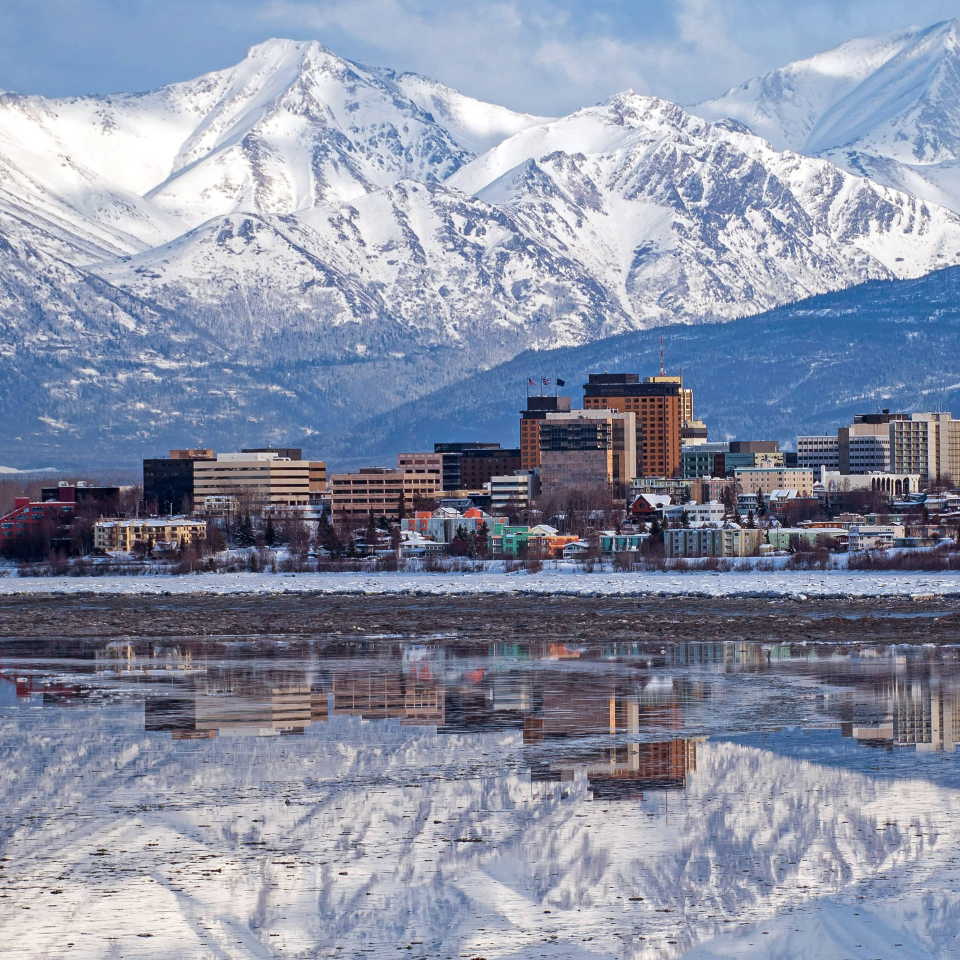 Anchorage's Mountain Background