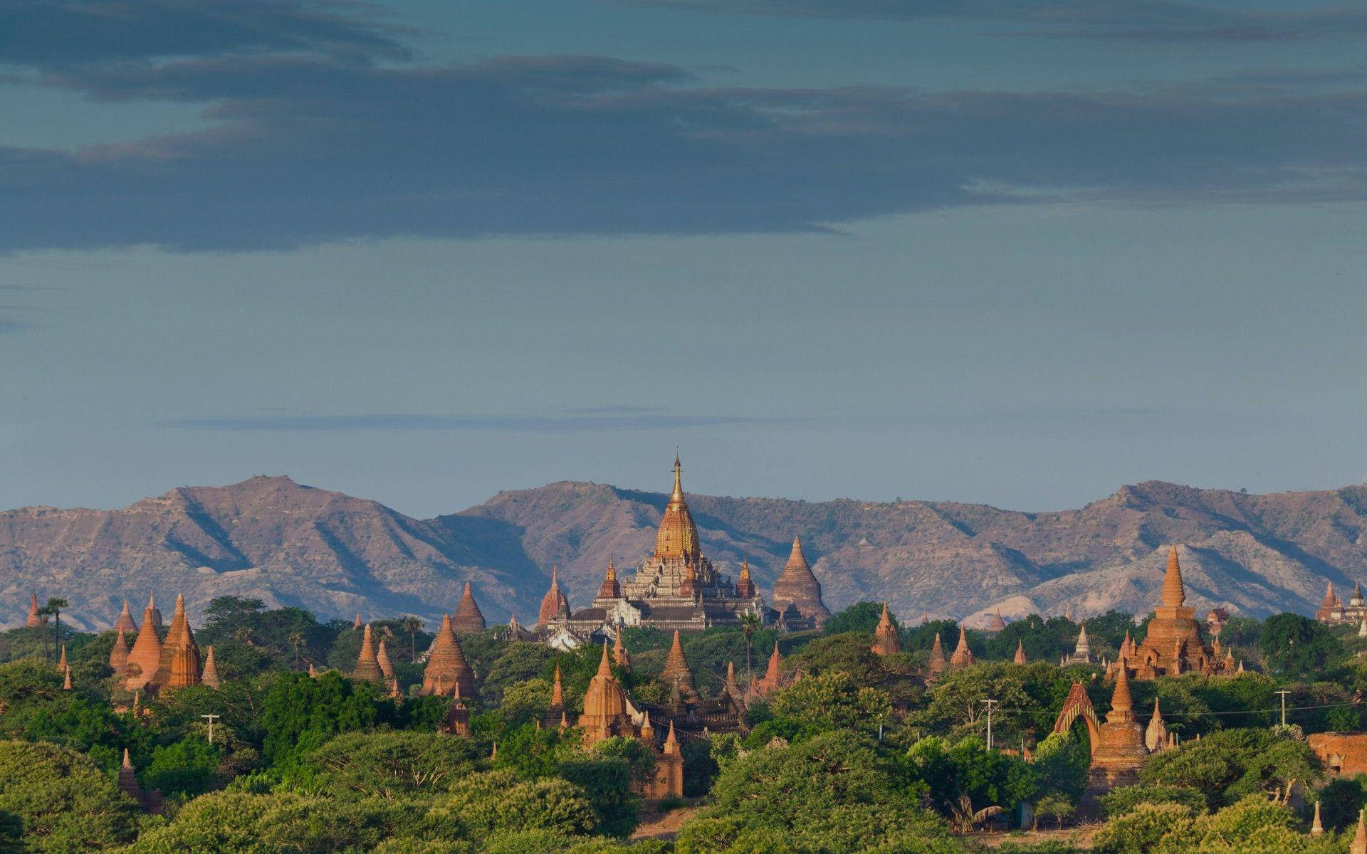 Ancient Bagan City Burma Background