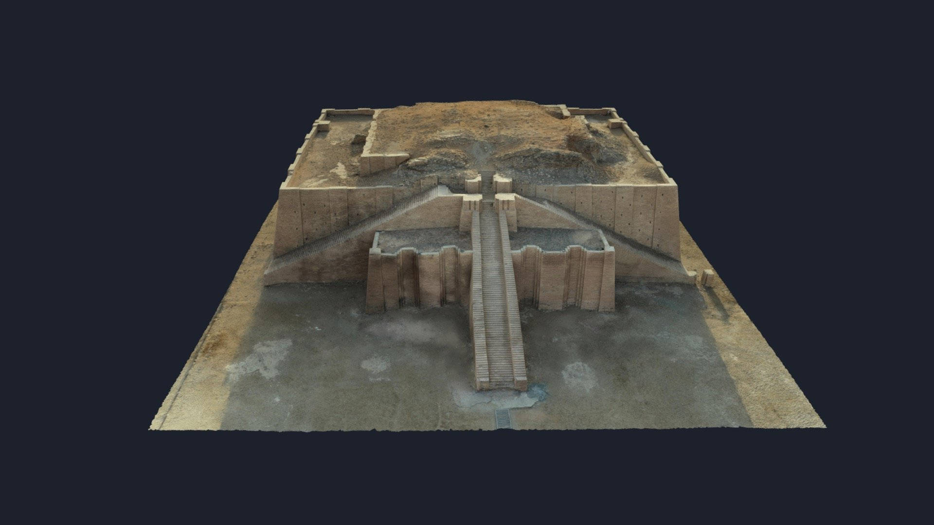 Ancient City Of Ur Miniature Model Background