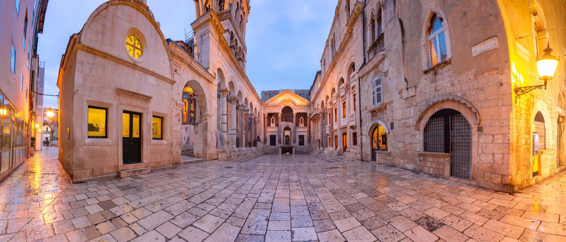 Ancient Diocletians Palace Panoramic Photo Background