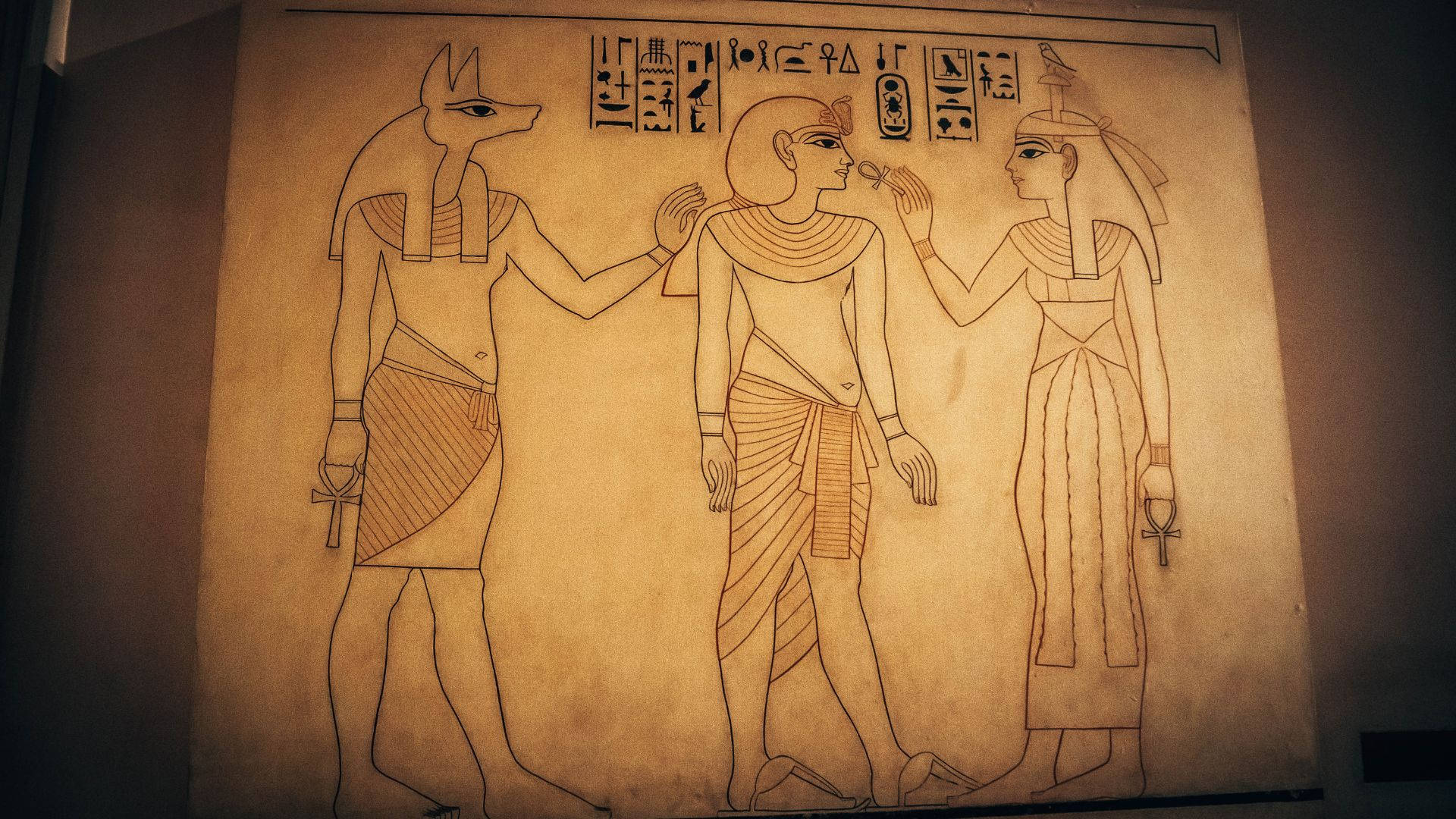 Ancient Egyptian Hieroglyphs Carving