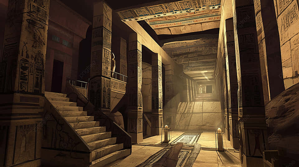 Ancient_ Egyptian_ Tomb_ Corridor Background