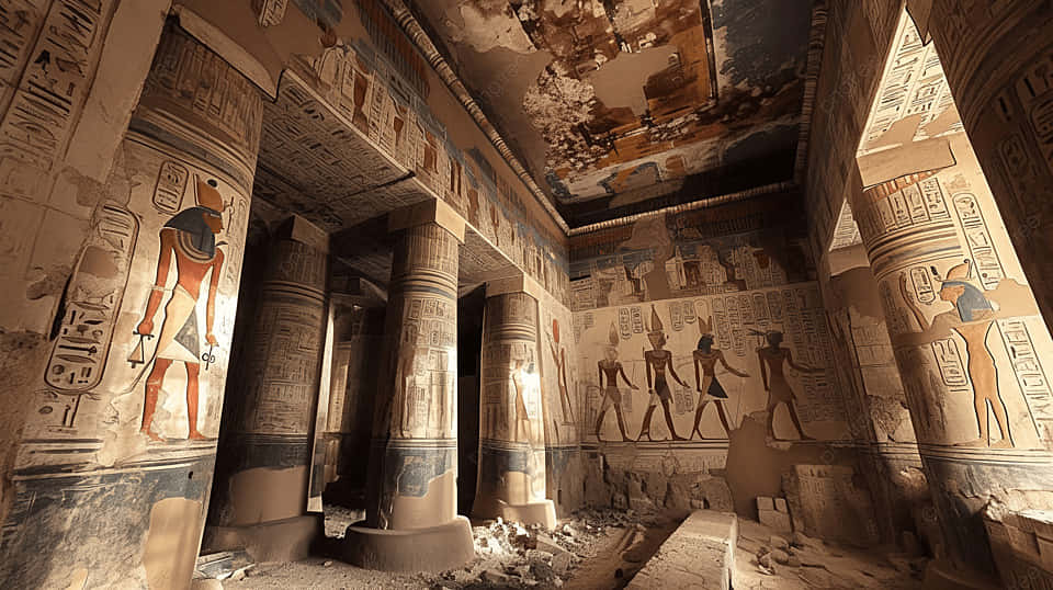 Ancient_ Egyptian_ Tomb_ Interior_ Valley_of_the_ Kings Background