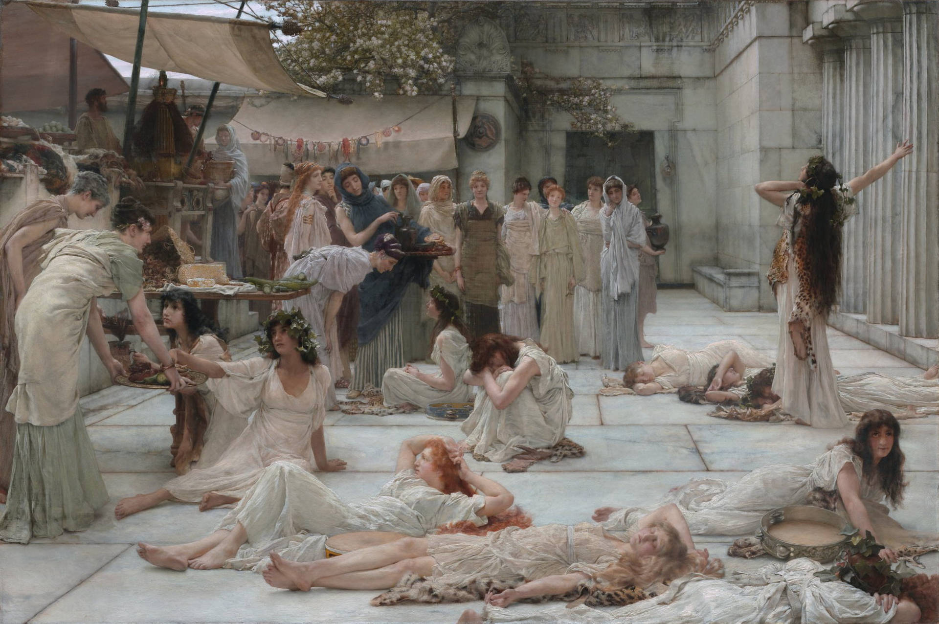 Ancient_ Greek_ Festival_ Scene Background