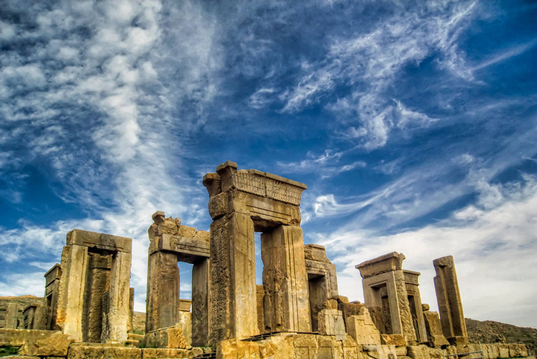 Ancient Persian Pillars In Iran