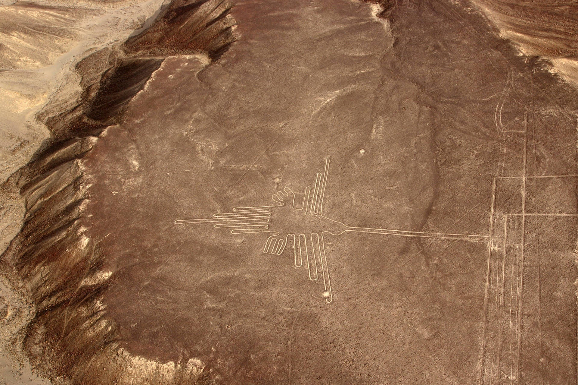 Ancient Peru Nazca Lines Aerial Background