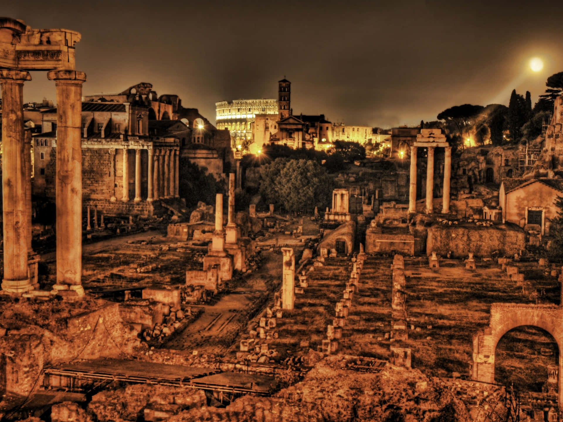 Ancient Roman Forum Desktop Background