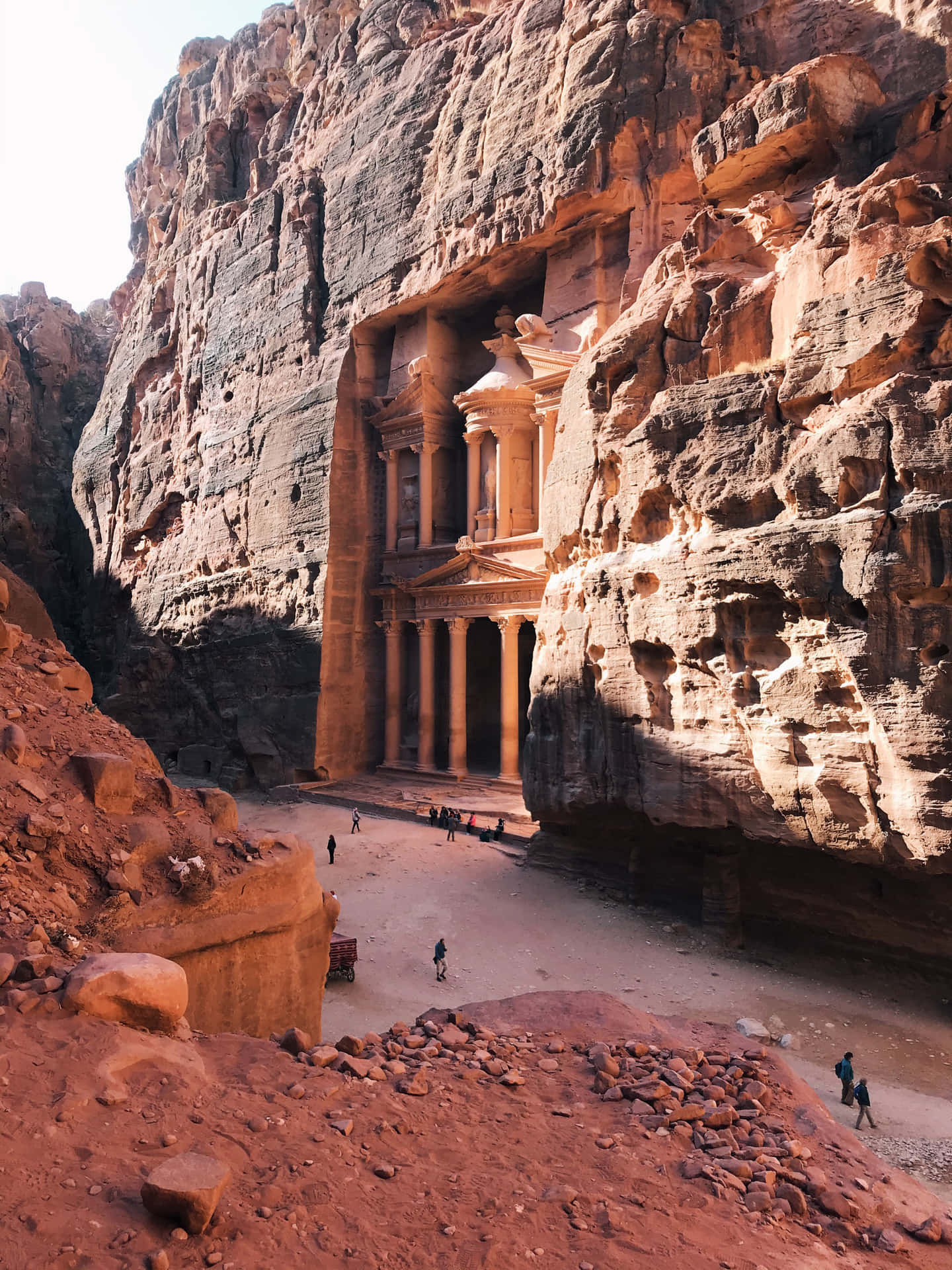 Ancient Splendor Of Petra Background