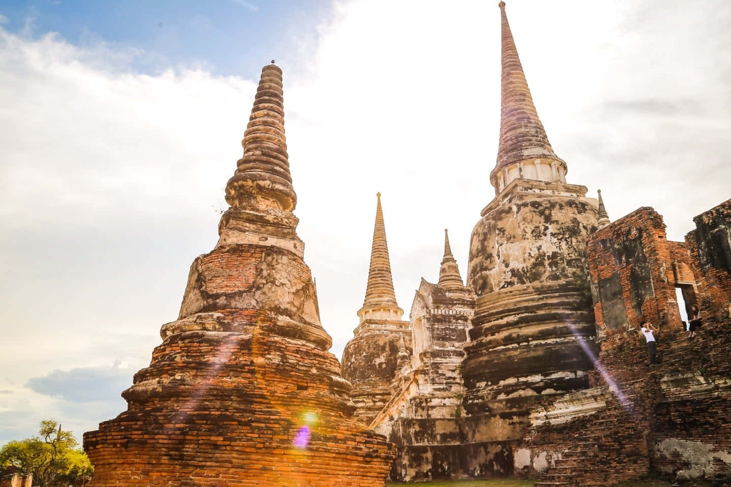Ancient Stupas Ayutthaya Historical Park Thailand