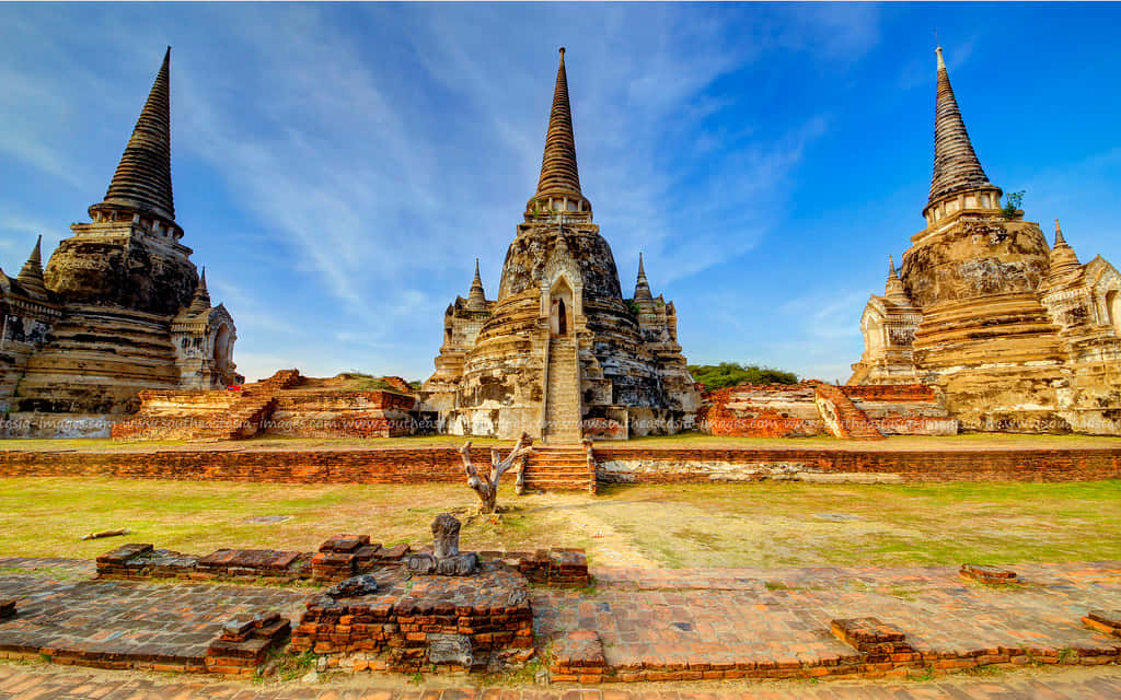 Ancient Temples Ayutthaya Historical Park Thailand