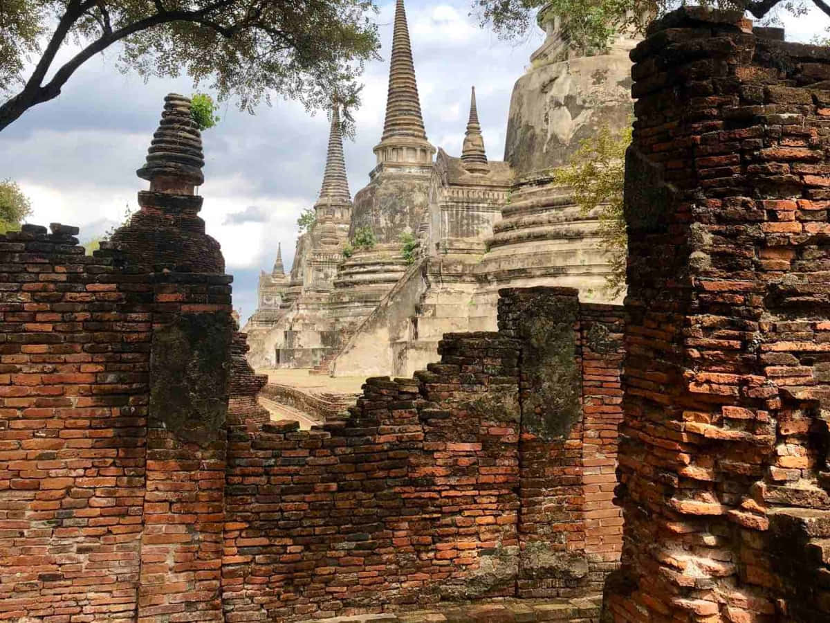 Ancient Temples Ayutthaya Historical Park Thailand