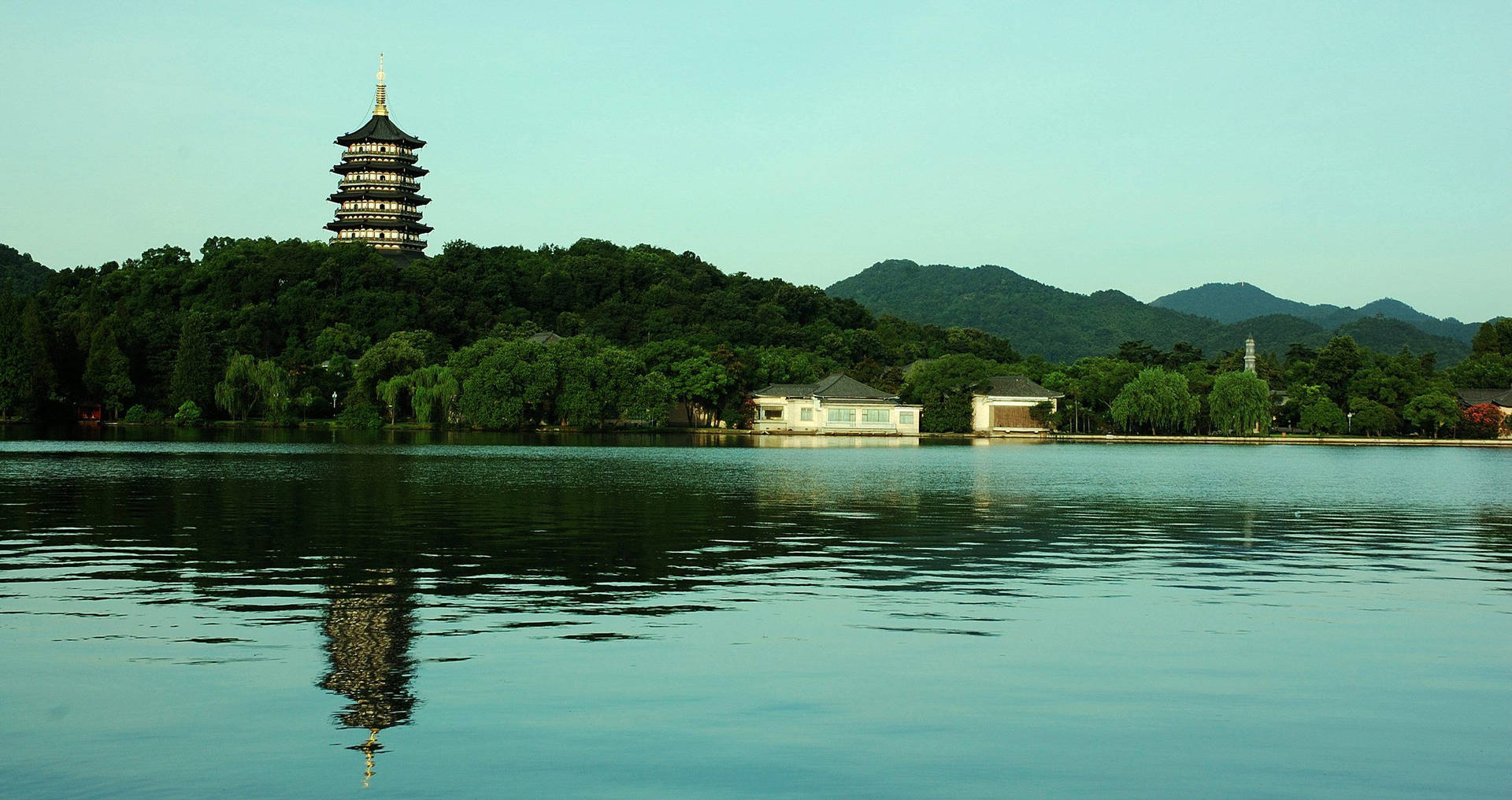 Ancient Water Town In Hangzhou Background