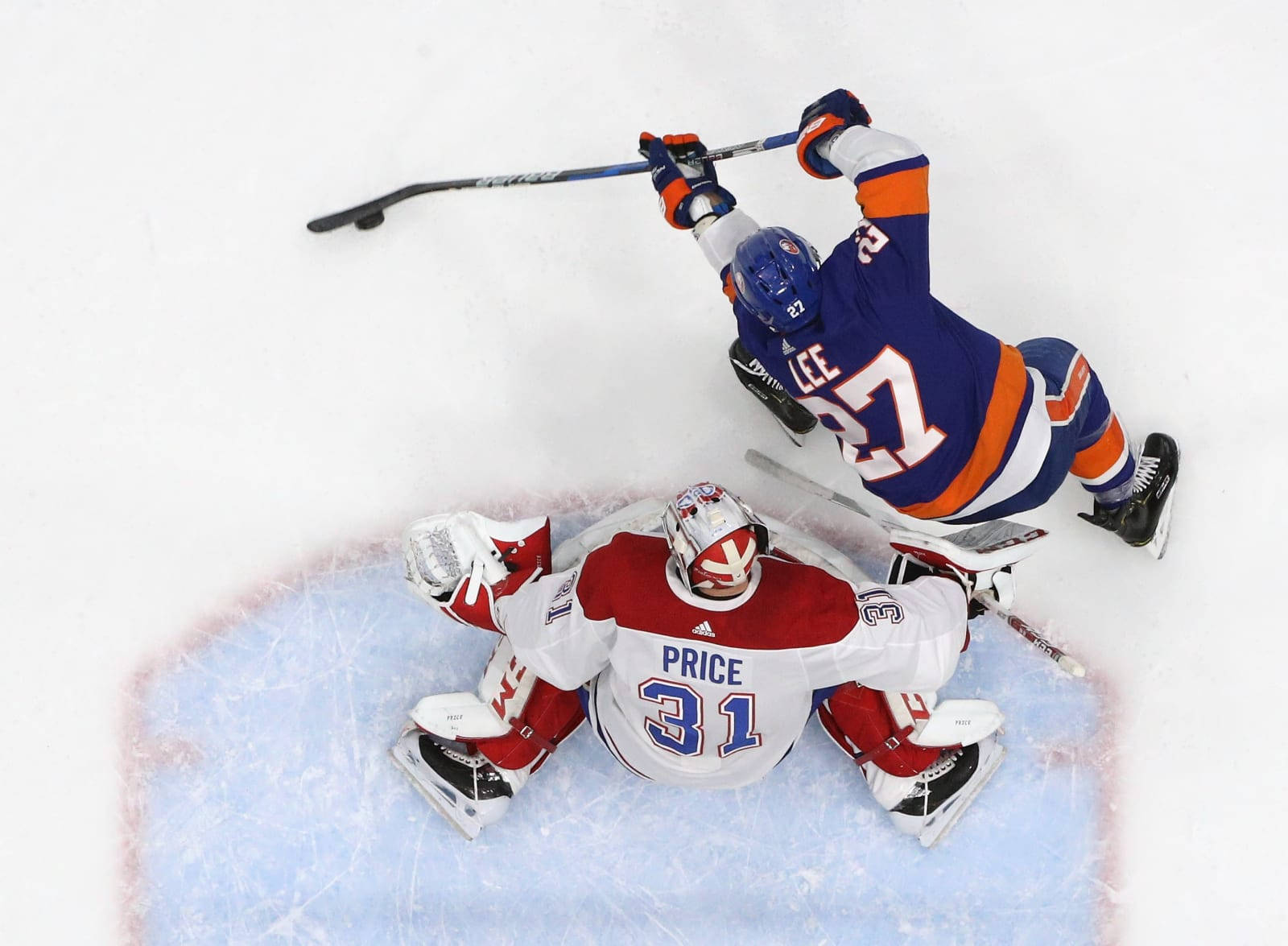 Anders Lee Winning Goal Against Carey Price Background