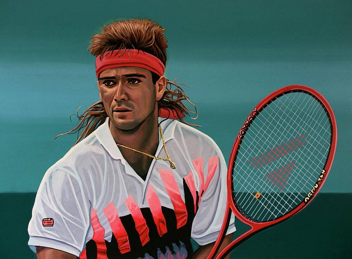 Andre Agassi Amazing Digital Art Background