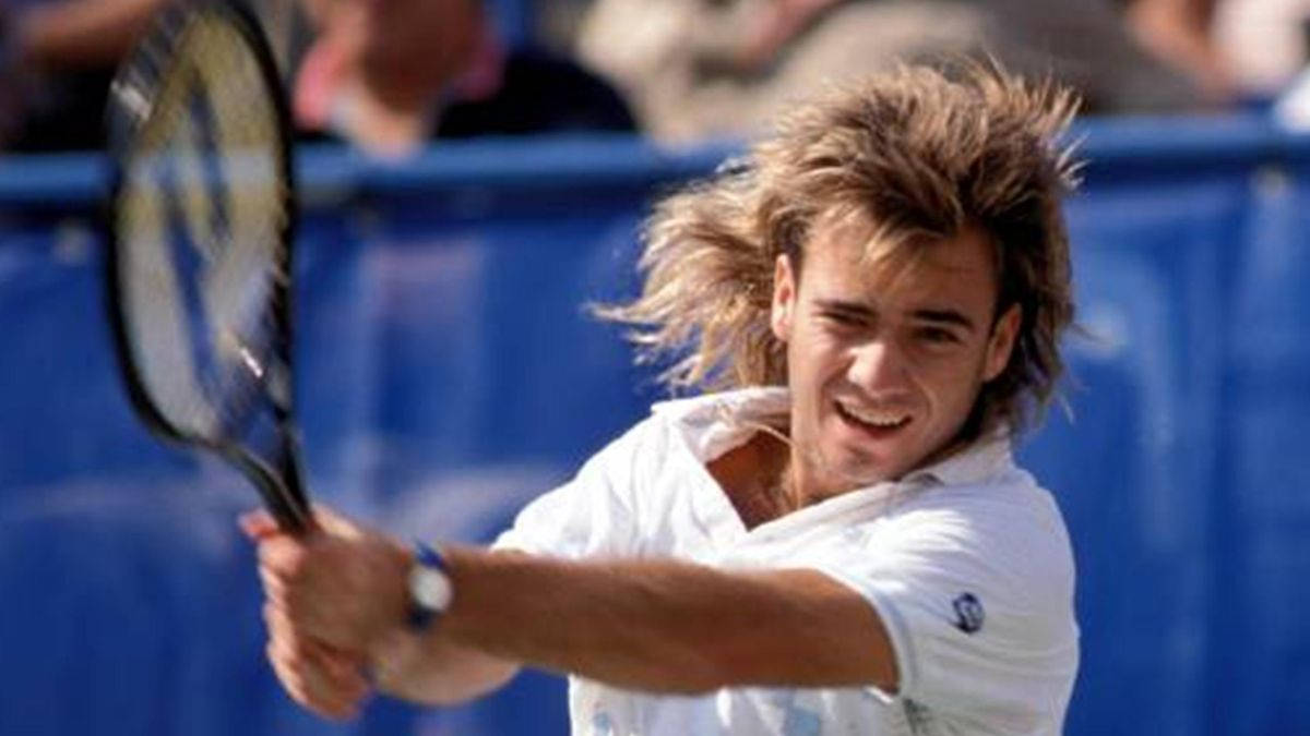 Andre Agassi Mullet Hairstyle Background