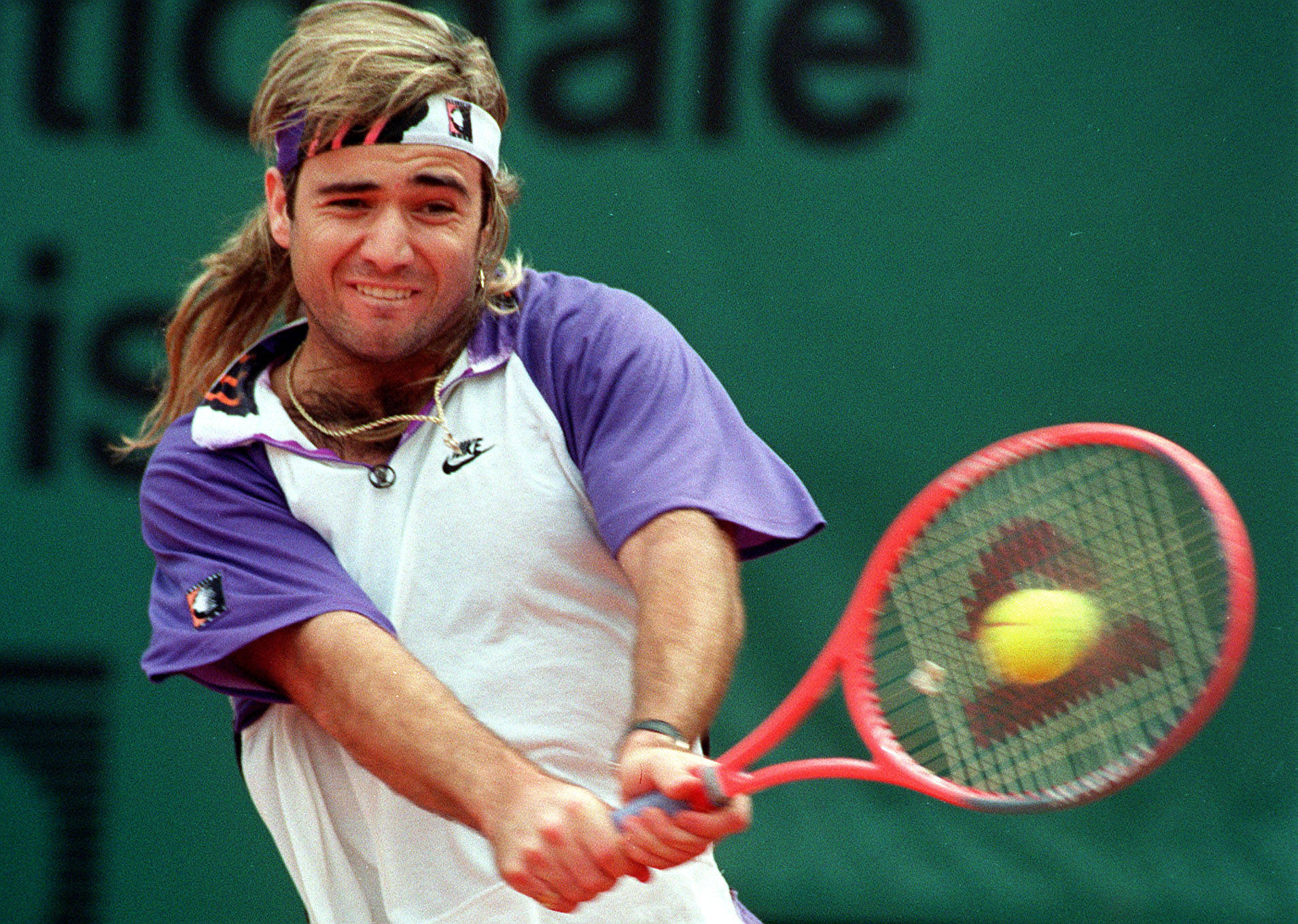 Andre Agassi's Powerful Backhand Stroke