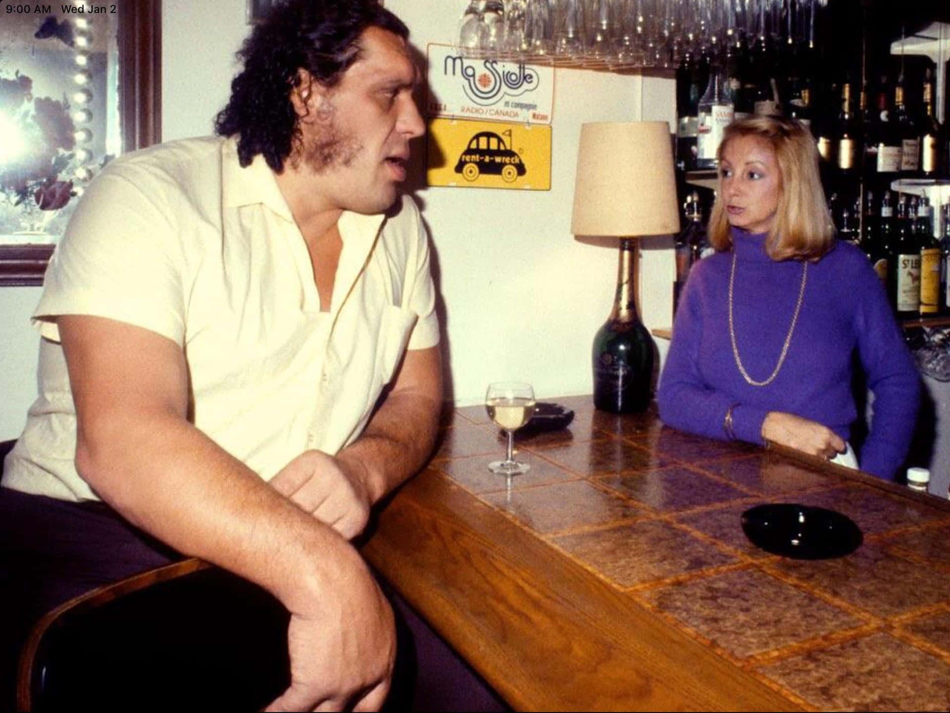 Andre The Giant With A Bartender