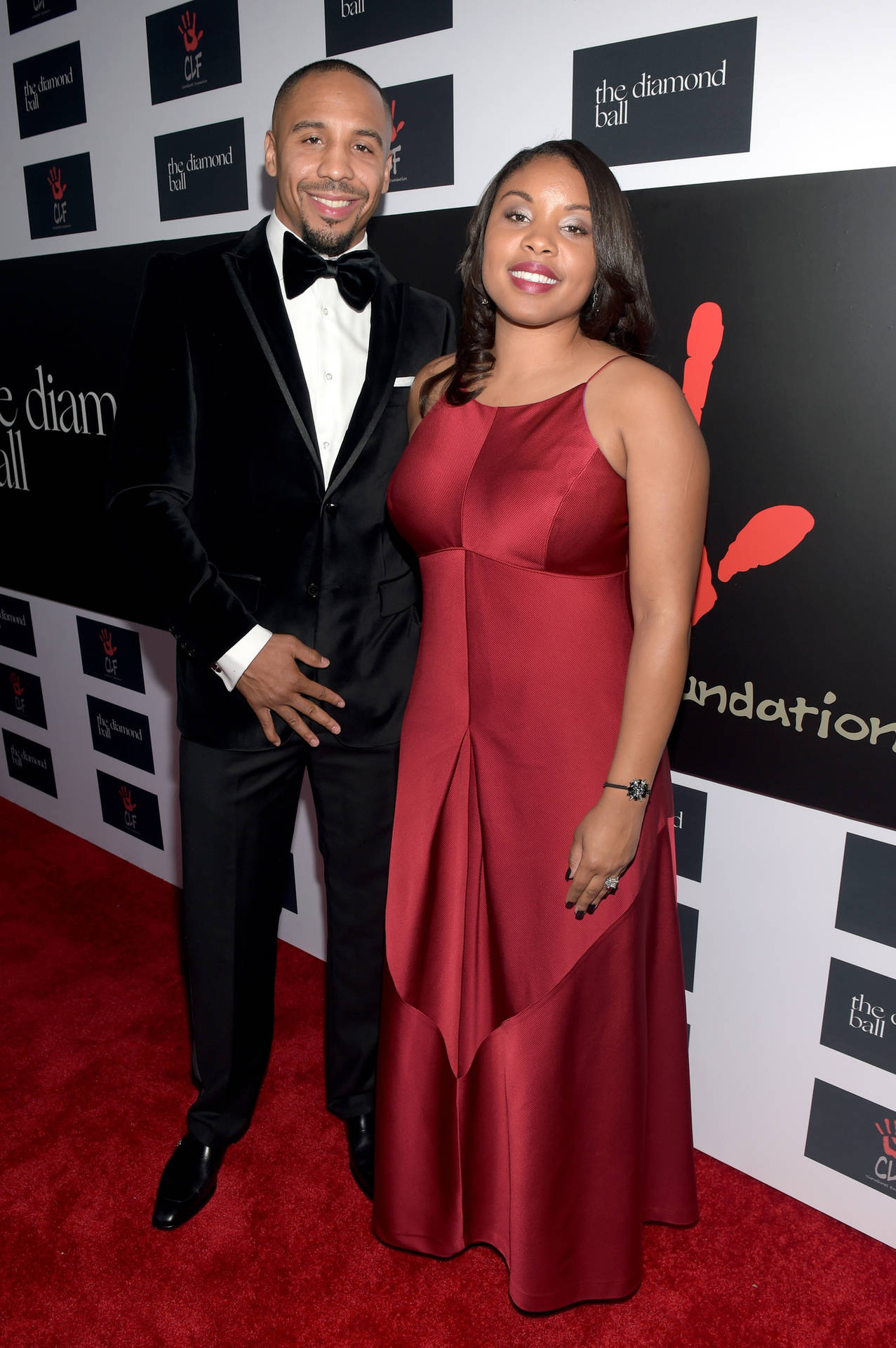 Andre Ward And His Wife At The Diamond Ball Background