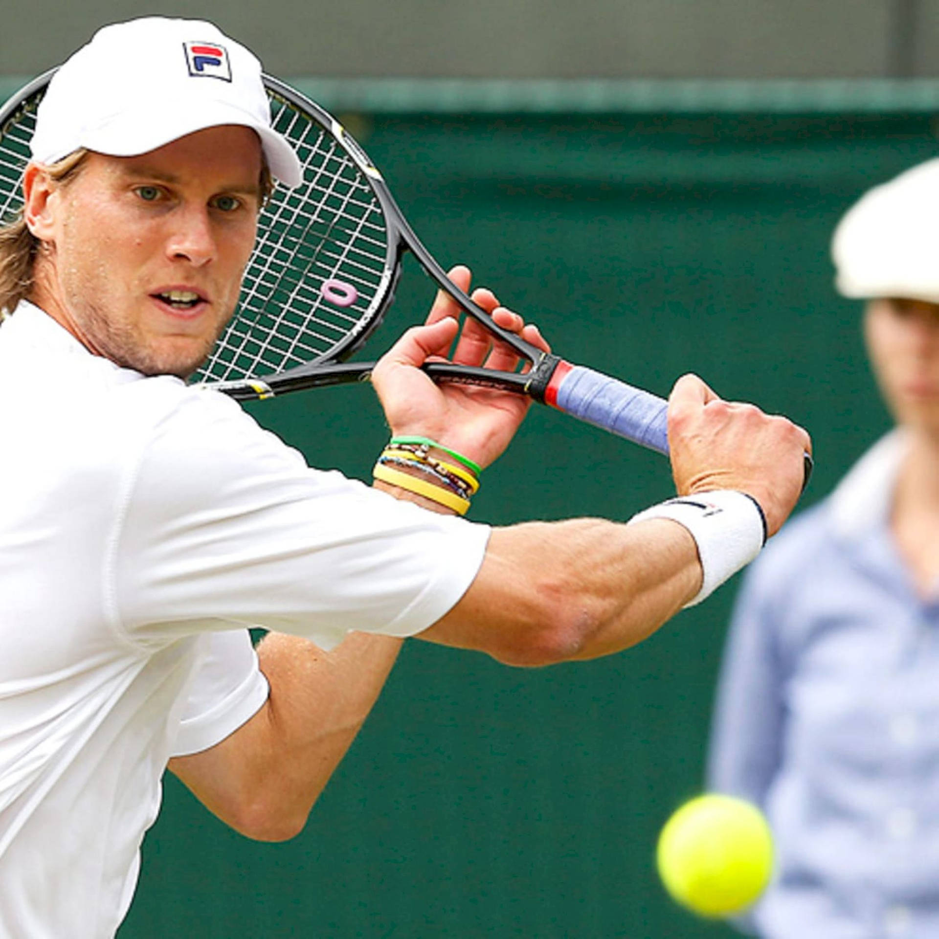 Andreas Seppi And Tennis Ball Background