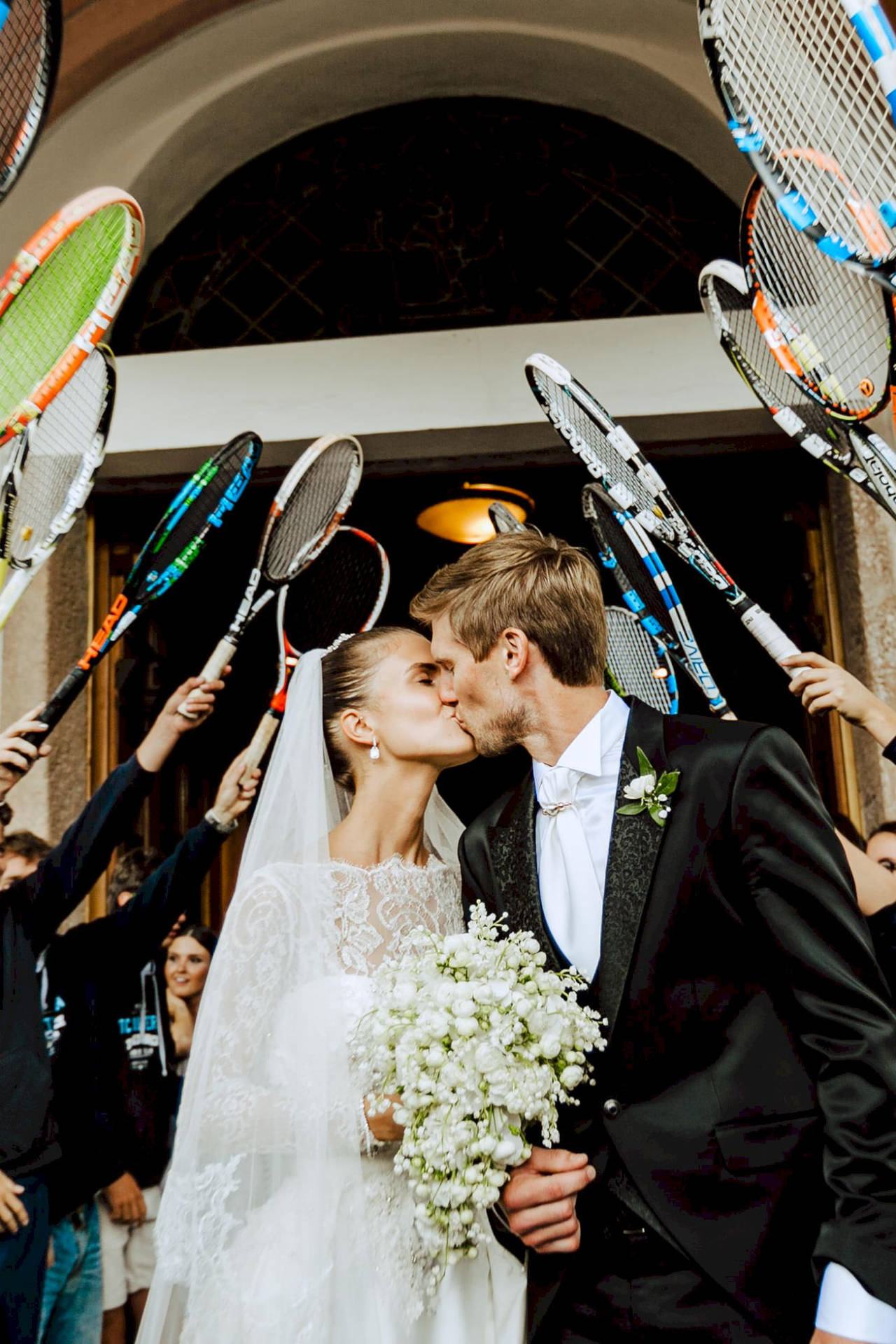 Andreas Seppi And Wife Kiss