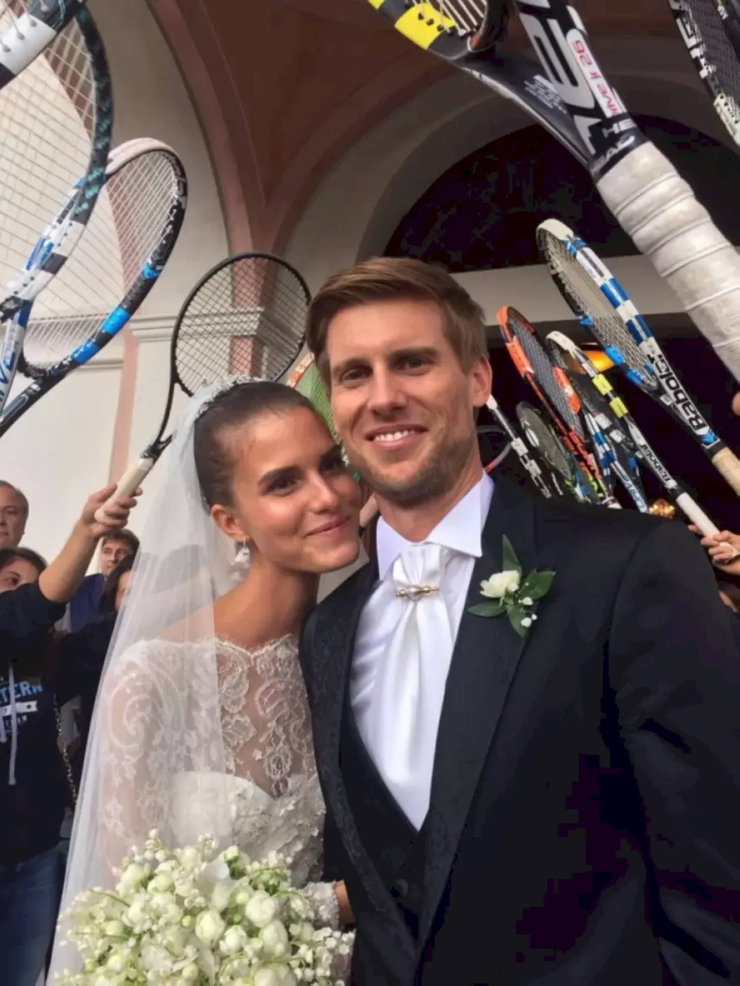 Andreas Seppi And Wife Wedding Photo Background