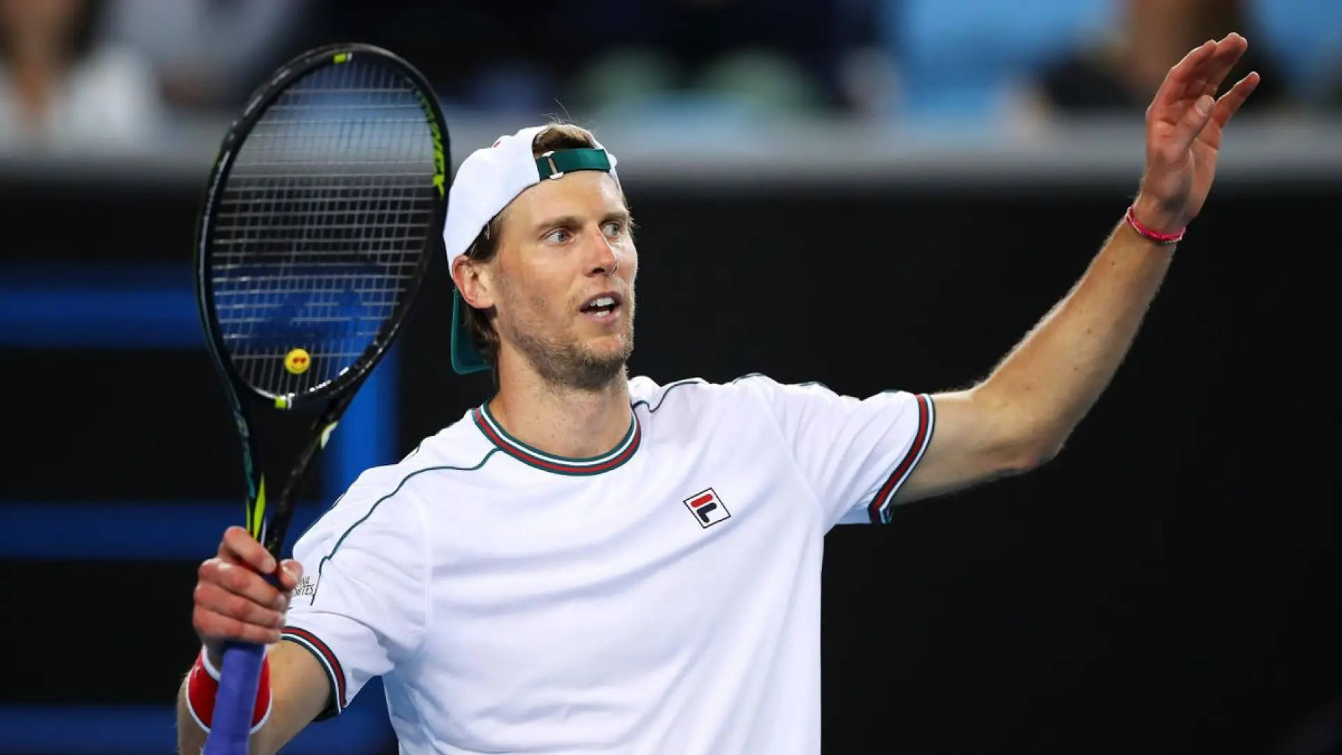 Andreas Seppi Arms Raised Background