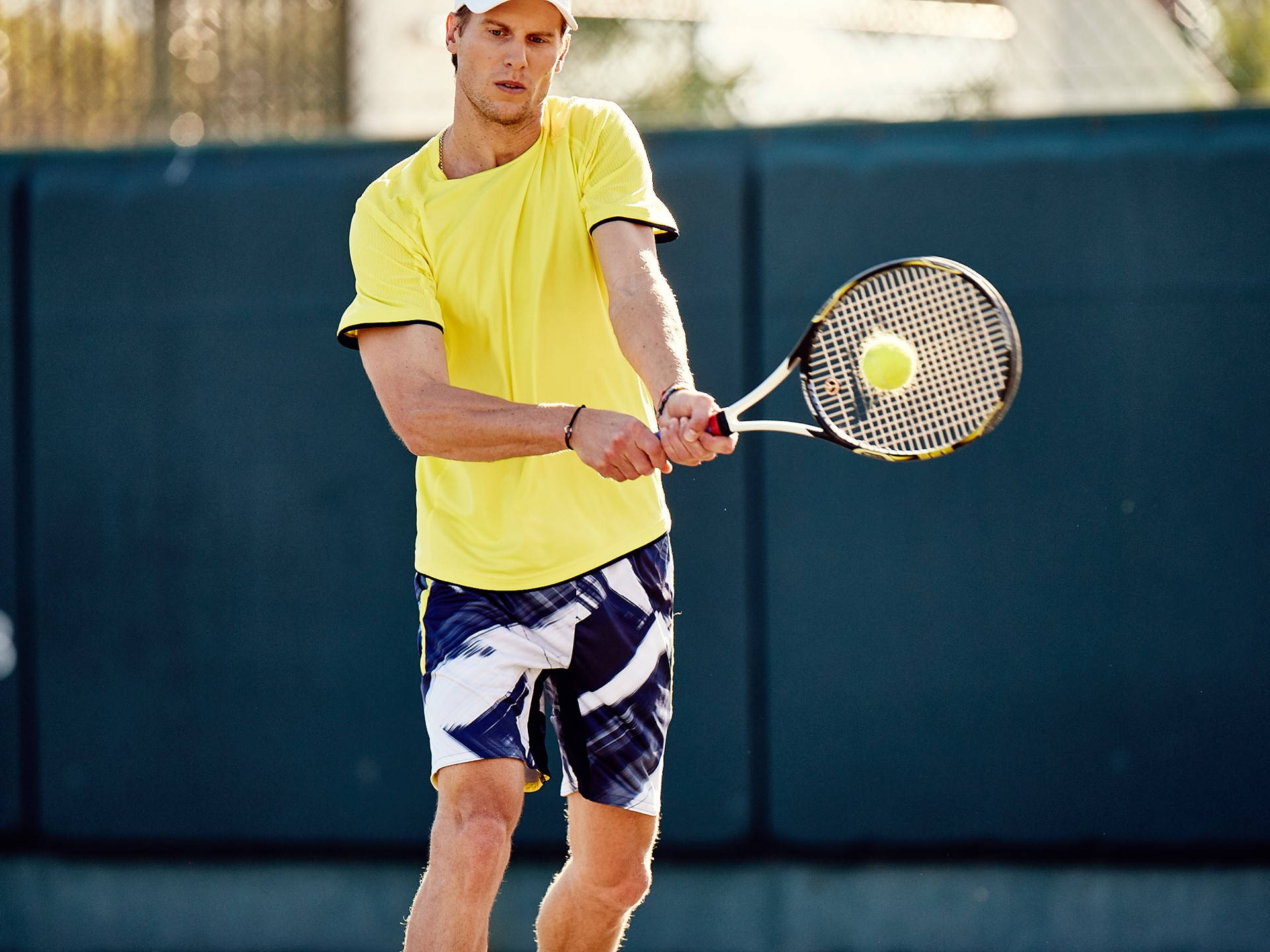 Andreas Seppi In Yellow Shirt