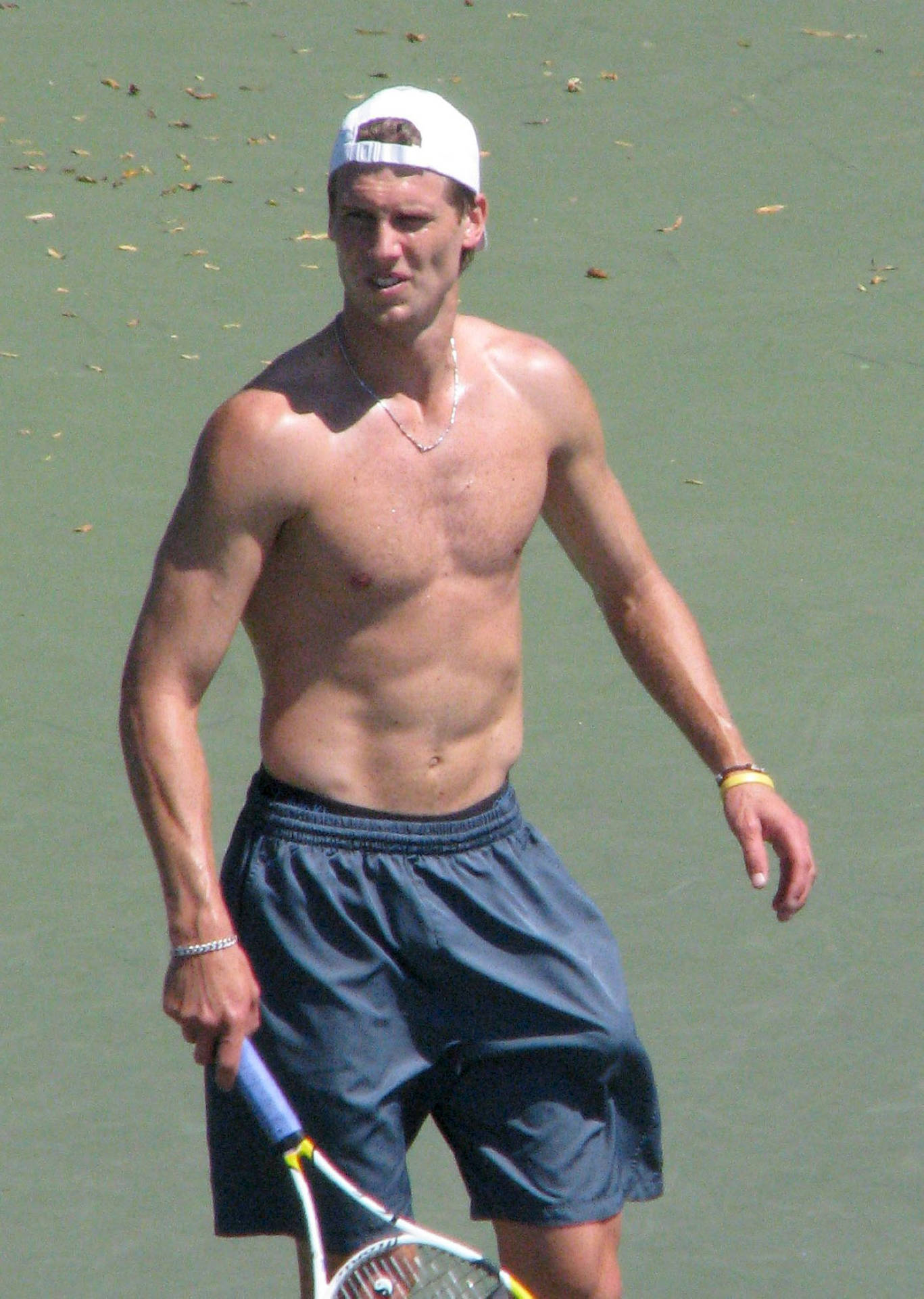 Andreas Seppi Playing Shirtless