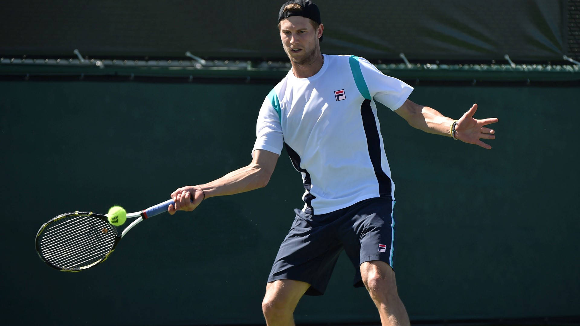 Andreas Seppi Receiving Tennis Ball Background