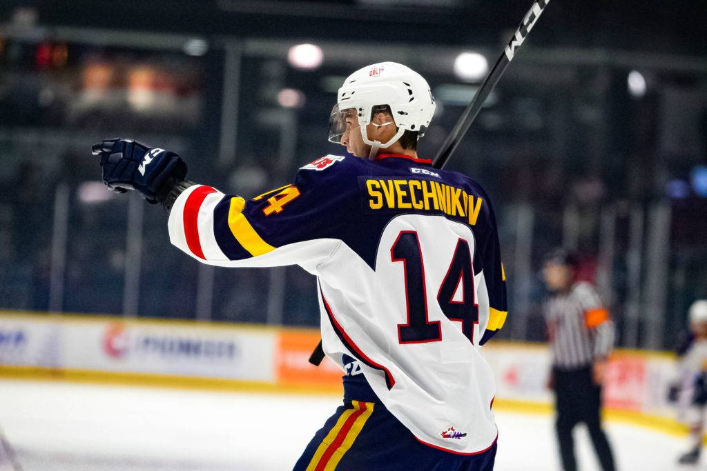 Andrei Svechnikov Barrie Colts Number 14 Background