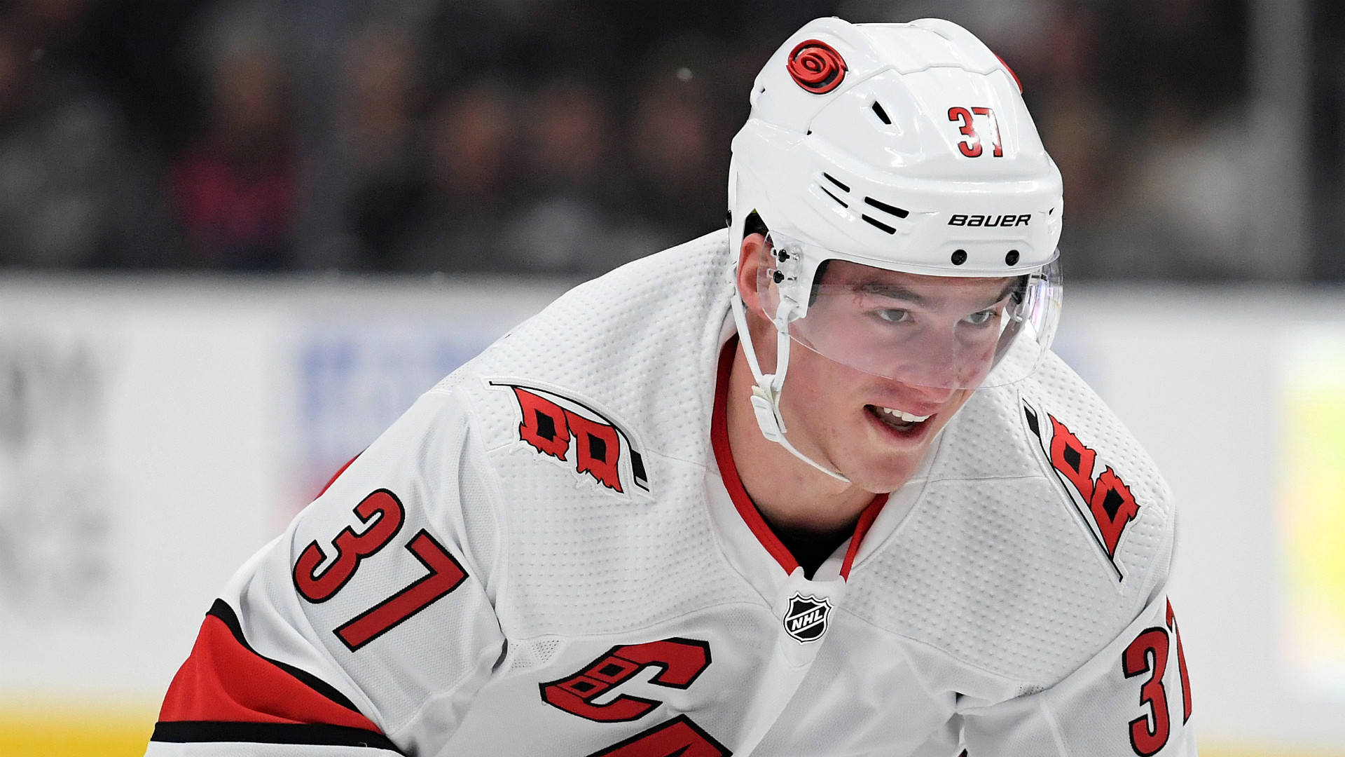 Andrei Svechnikov – Rising Star Of Ice Hockey Background